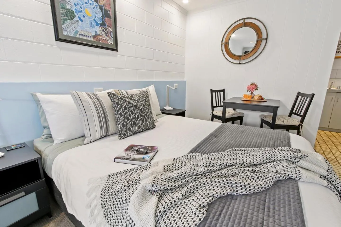 Bed in Sandbar Motel