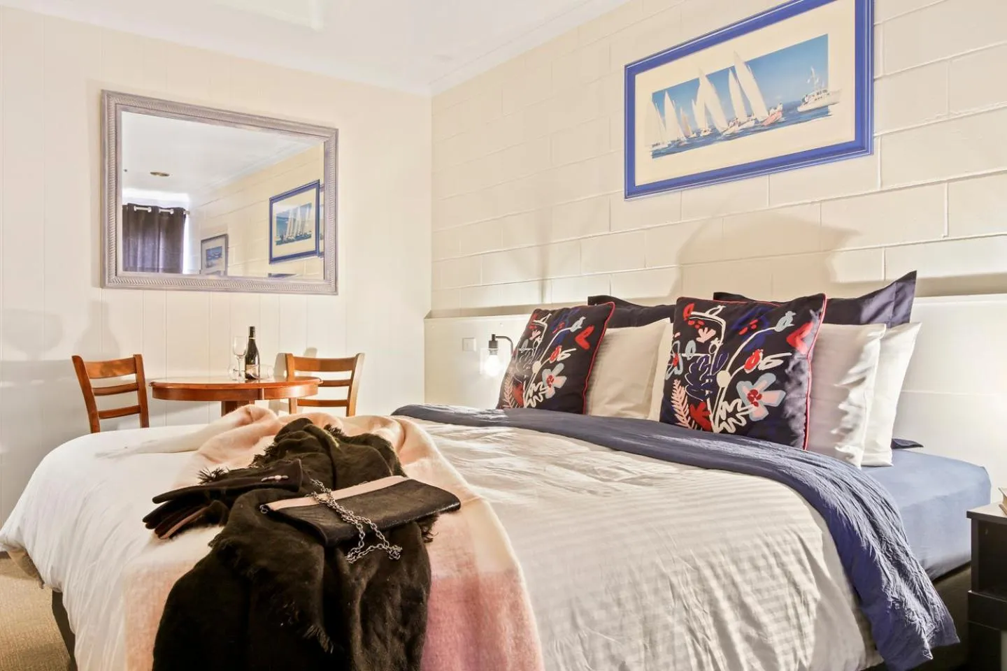 Bed in Sandbar Motel