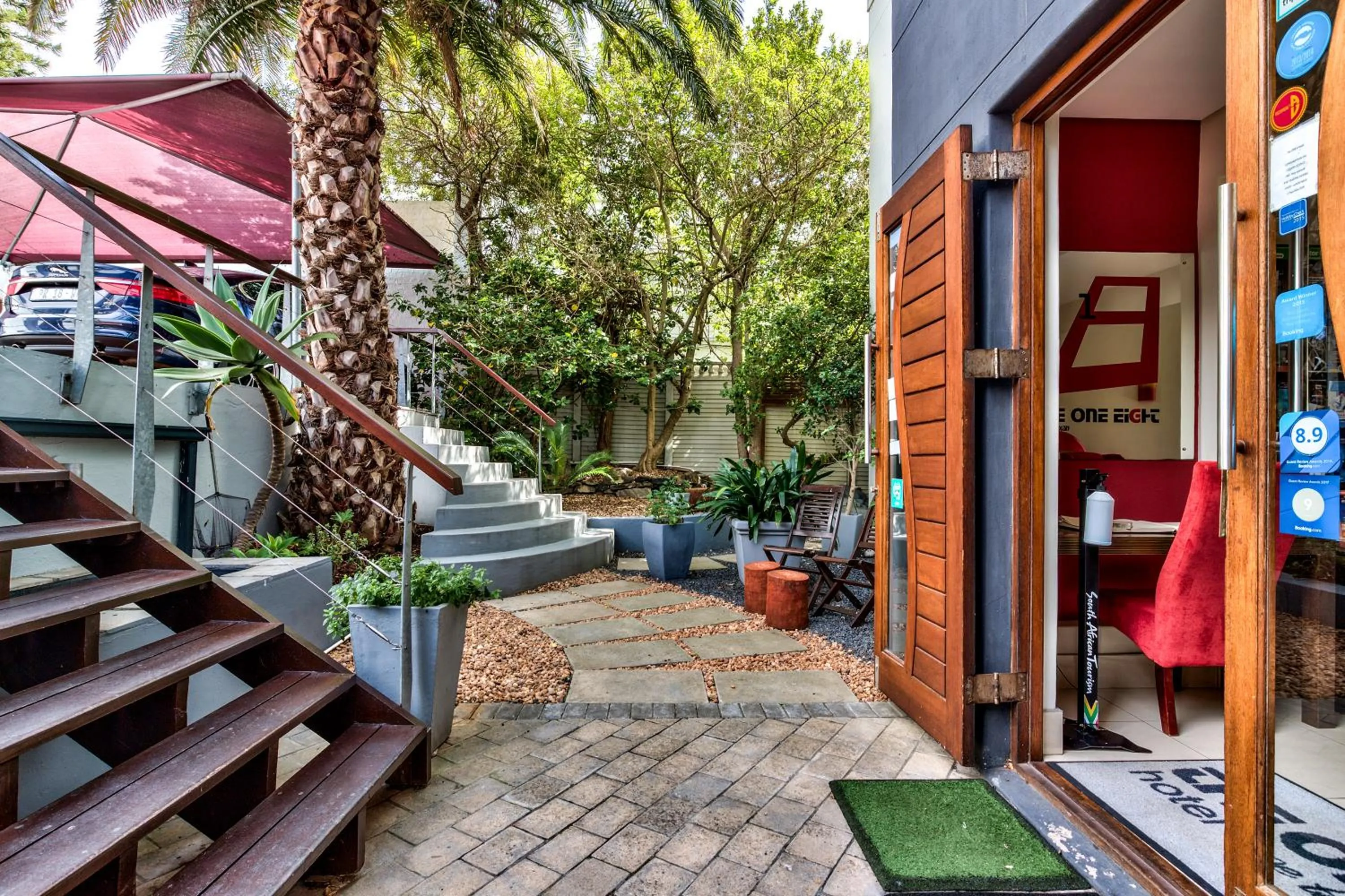 Garden view in The One 8 Hotel in Green Point - Solar Power