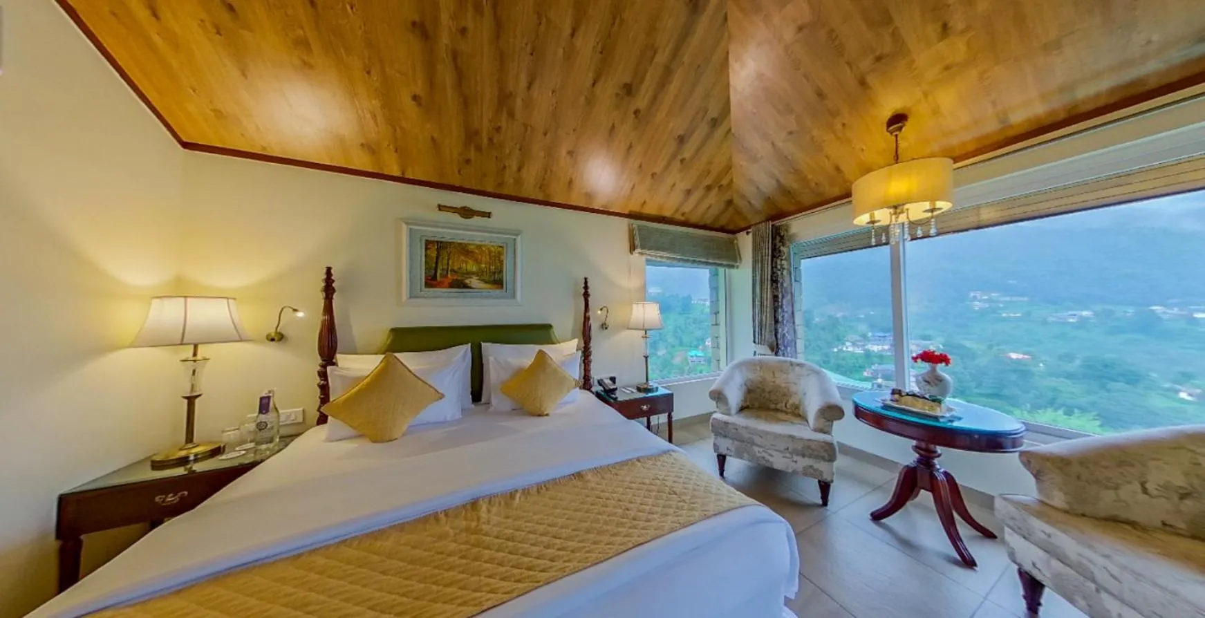 View (from property/room), Bed in Araiya Palampur