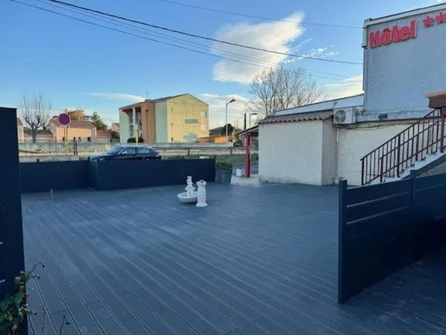 Balcony/Terrace in LOGIS Hôtel La Chaumière