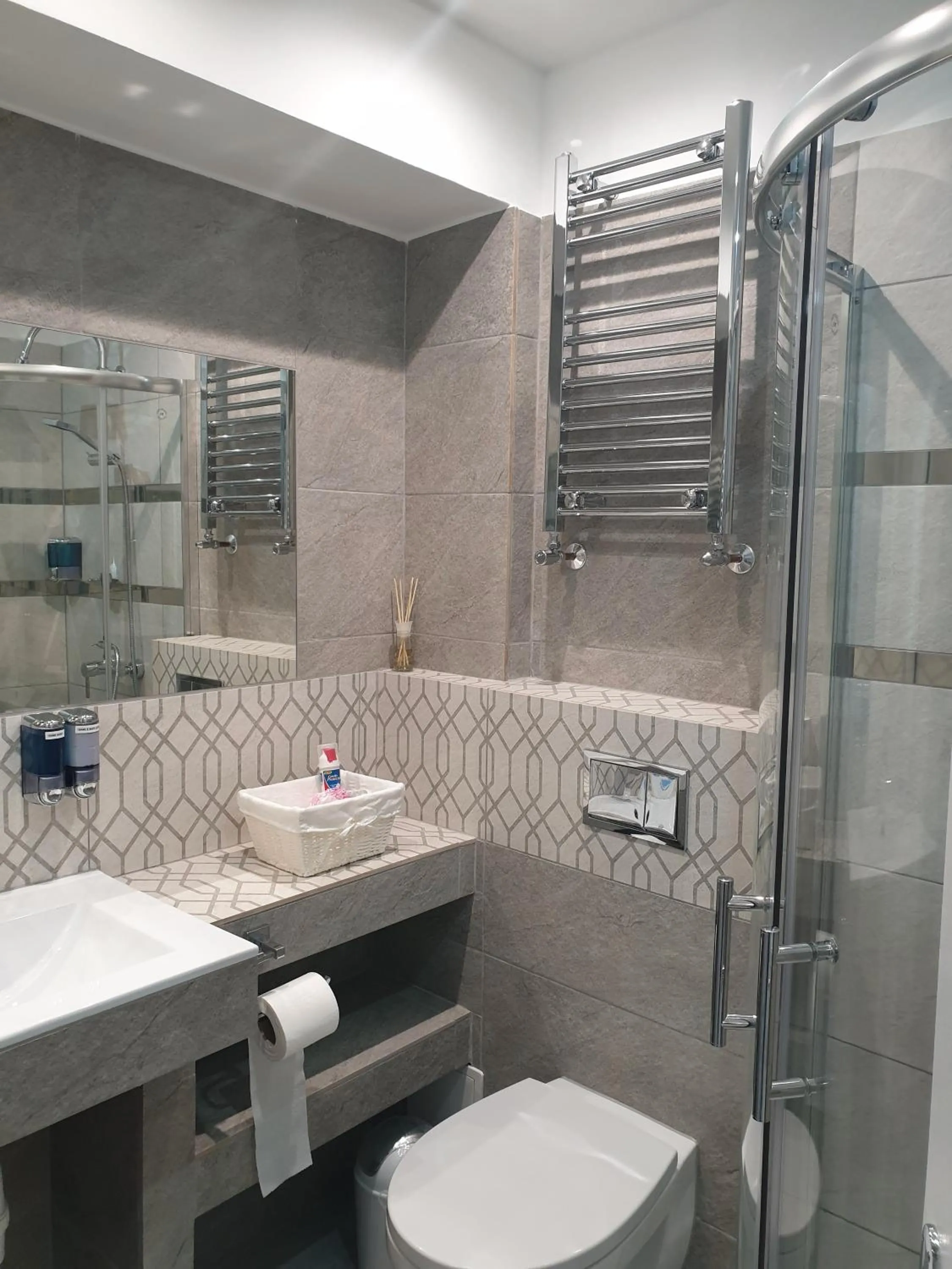 Shower in Comfortable rooms in the house