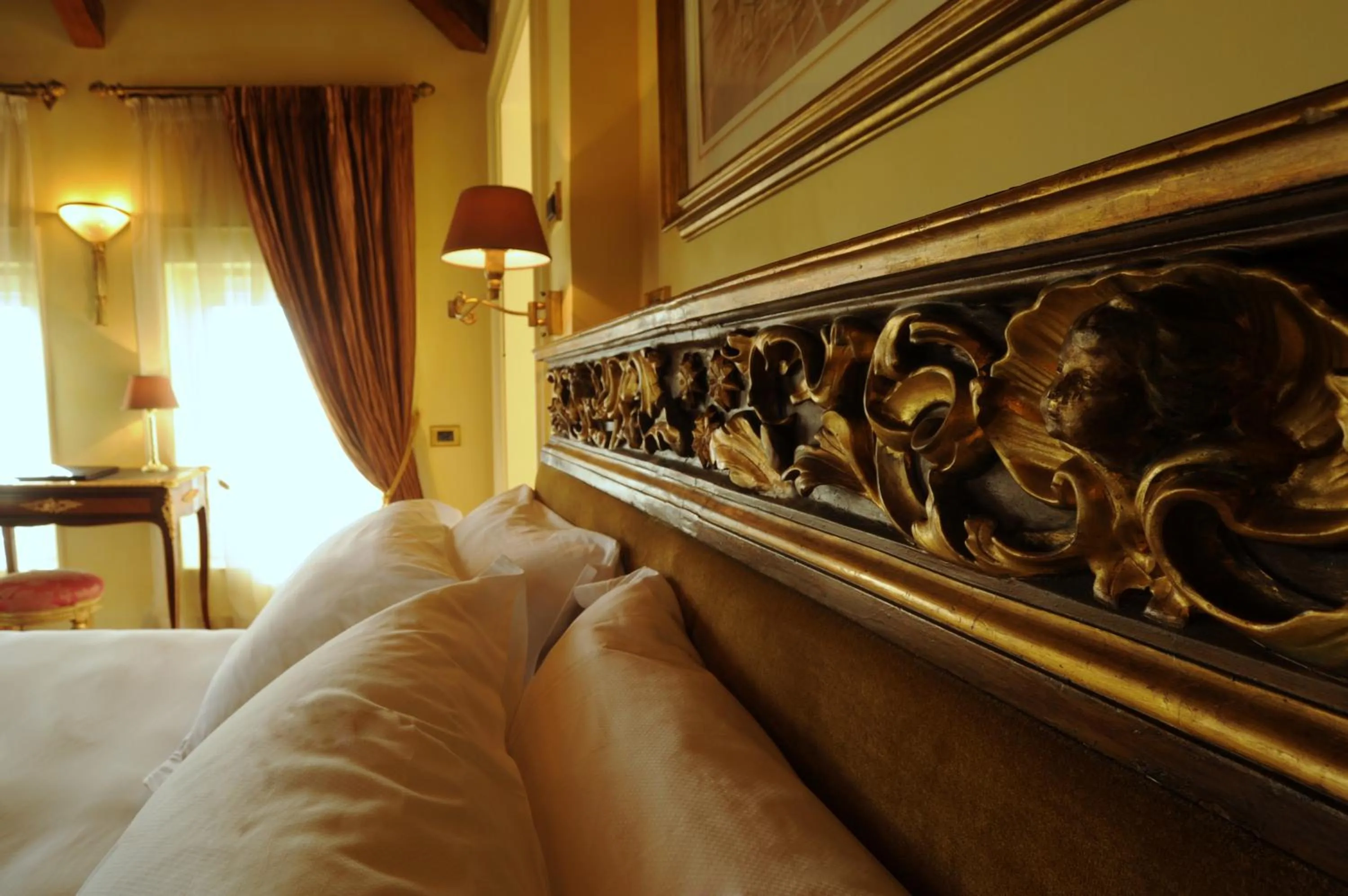 Bed in Hotel Villa Duse