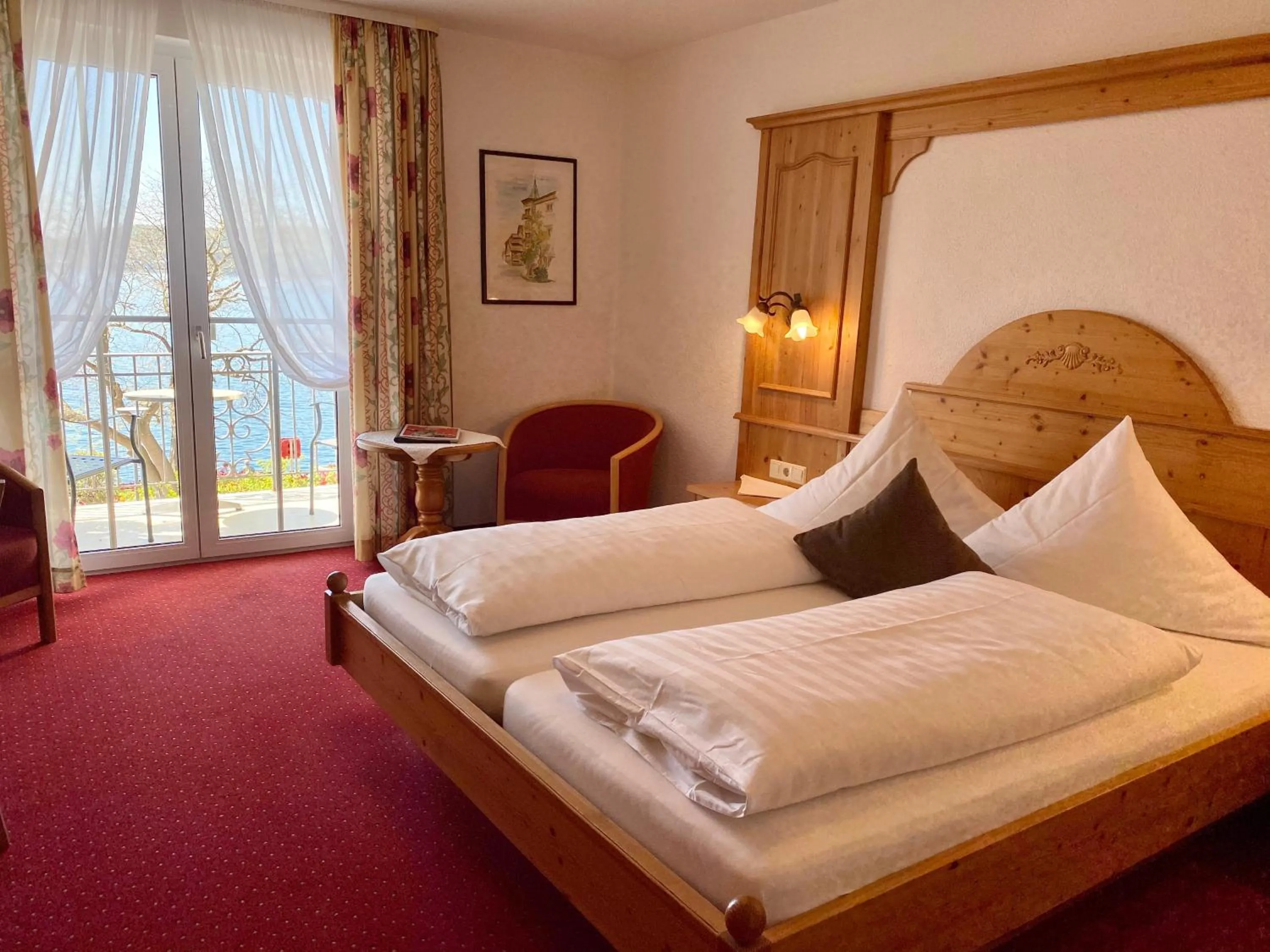 Bed in Seehotel Schäpfle