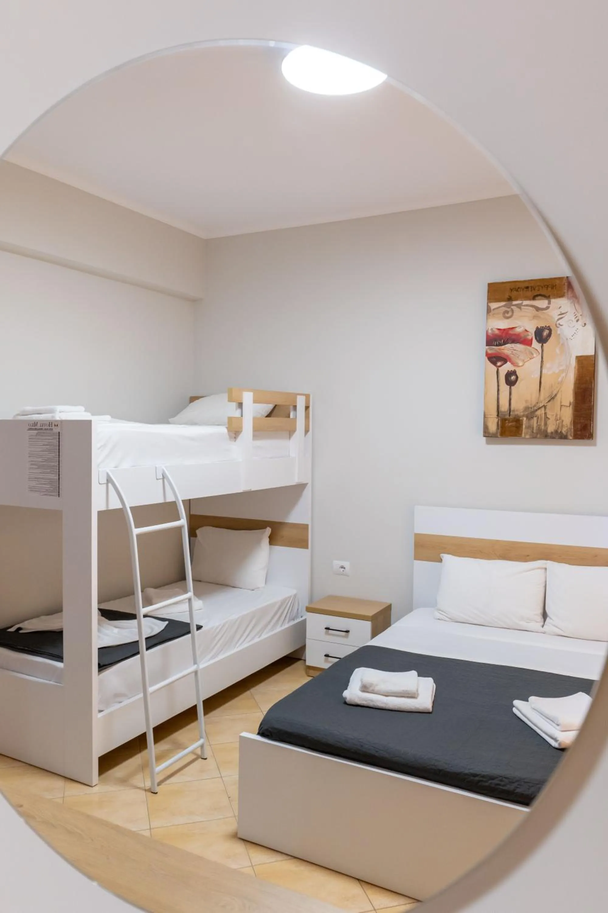 Bed in Hotel Milo Ksamil