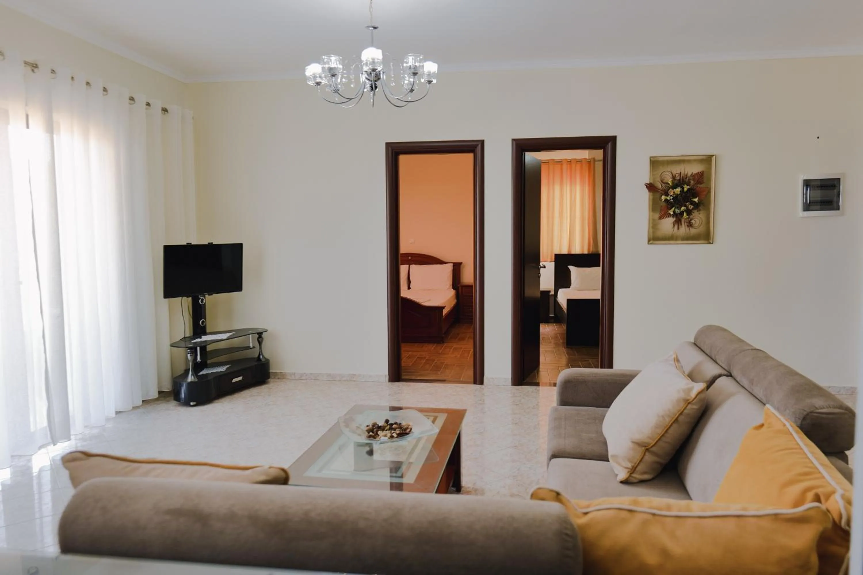 Bed in Hotel Milo Ksamil