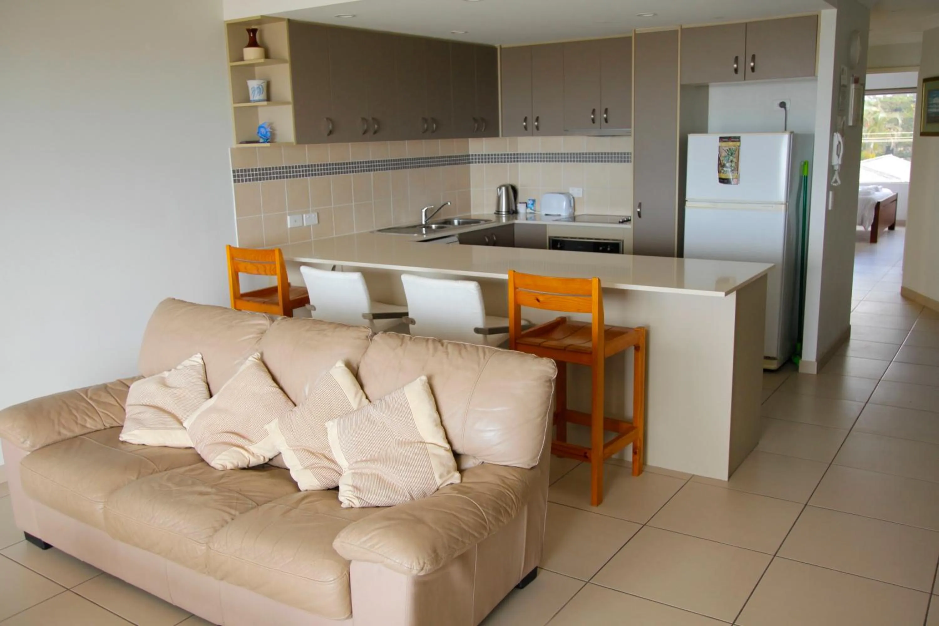 Kitchen or kitchenette in Sandrift Beachfront Apartments