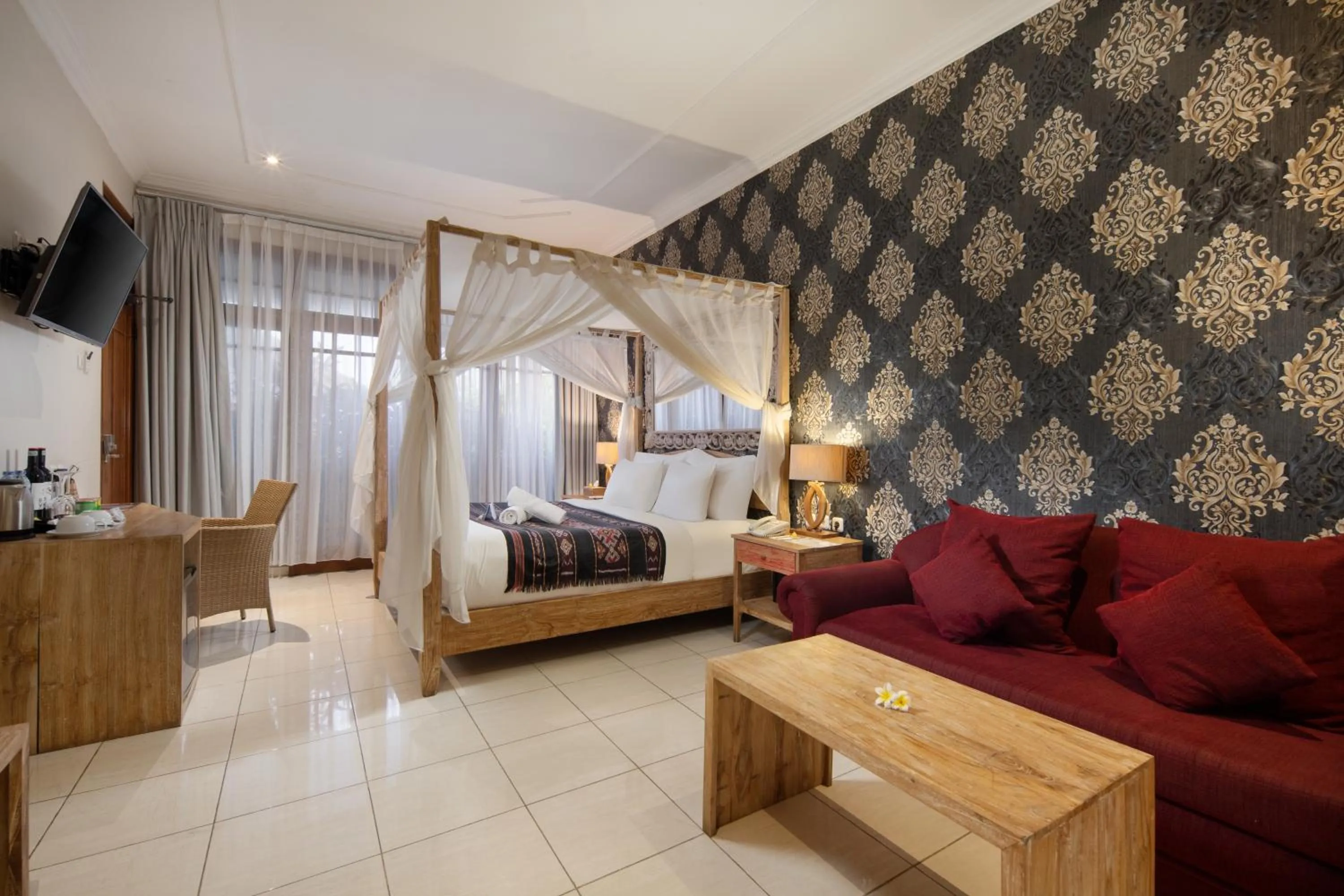 Bedroom, Bed in 18 Suite Villa Loft at Kuta