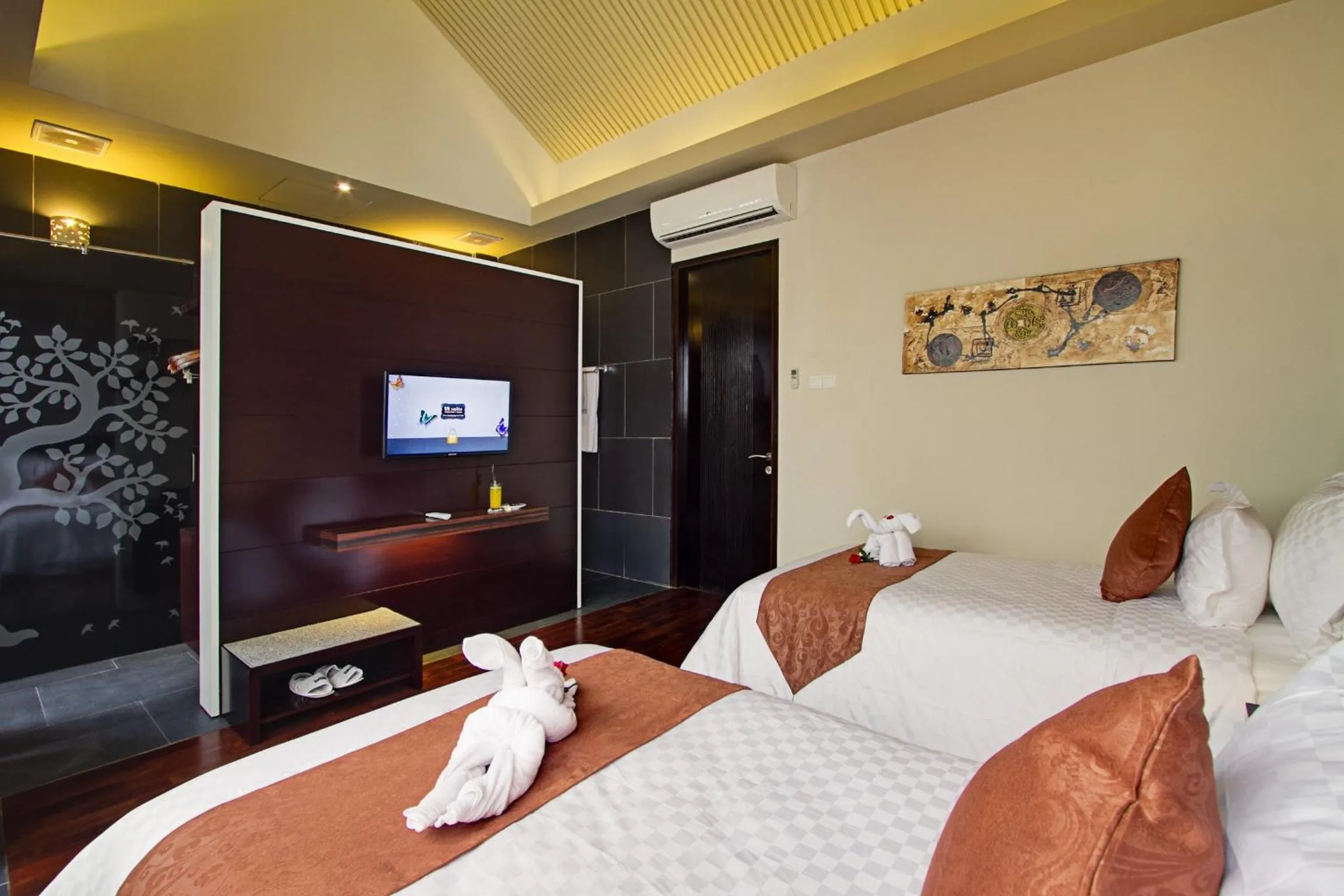 Bedroom, Bed in 18 Suite Villa Loft at Kuta