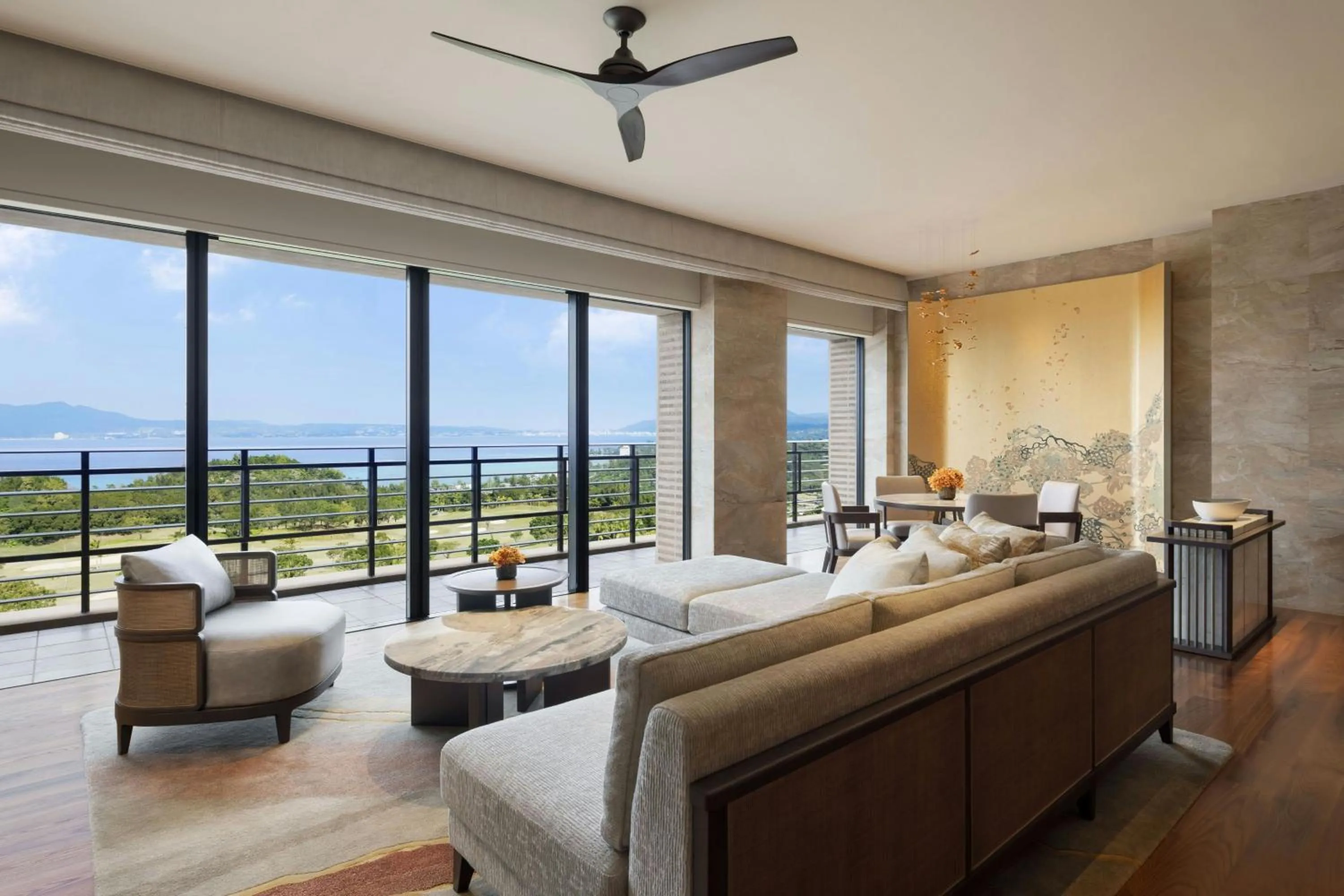 Living room, Bed in The Ritz-Carlton Okinawa