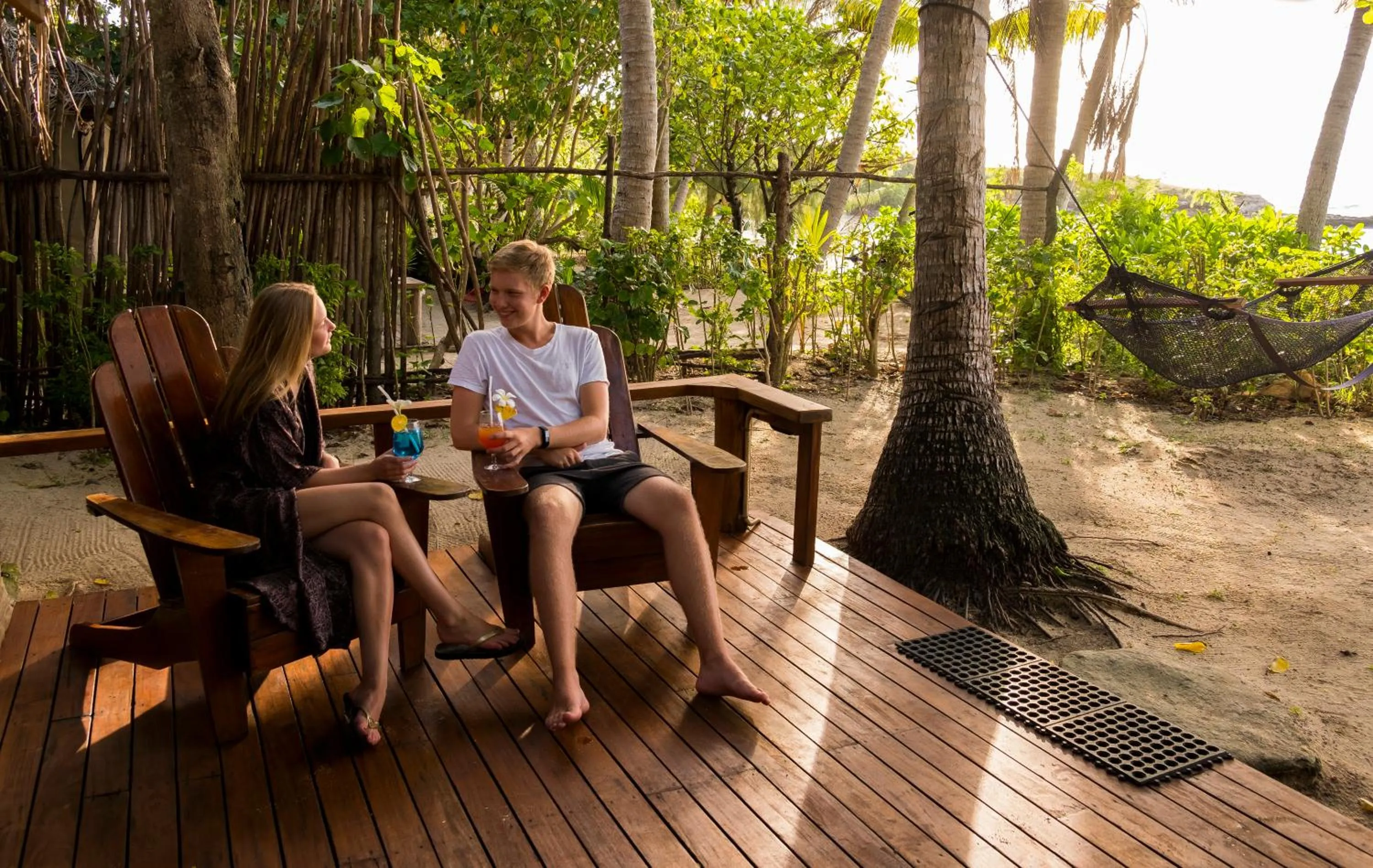 Patio in Barefoot Manta Island Resort
