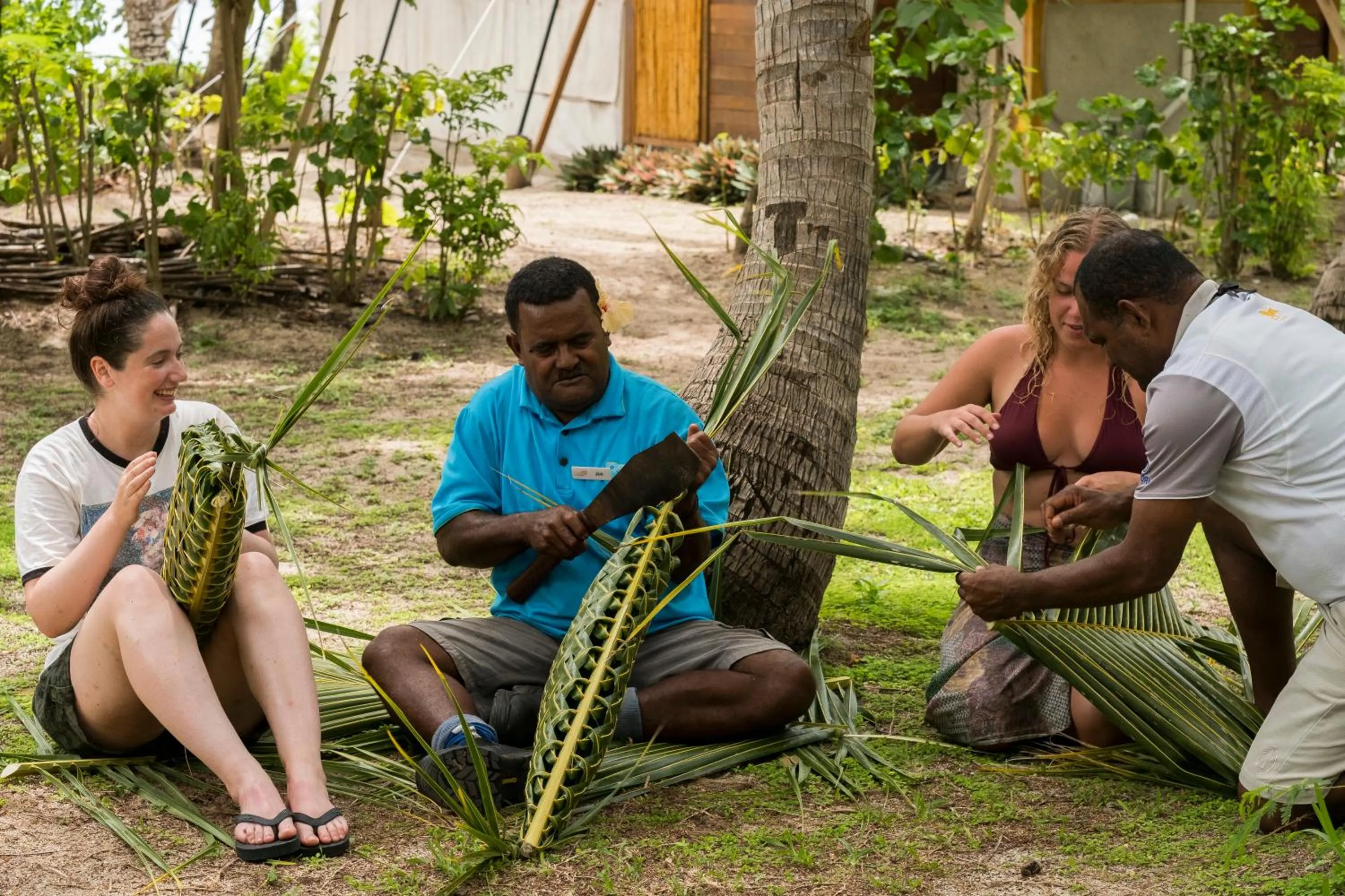 Staff in Barefoot Manta Island Resort