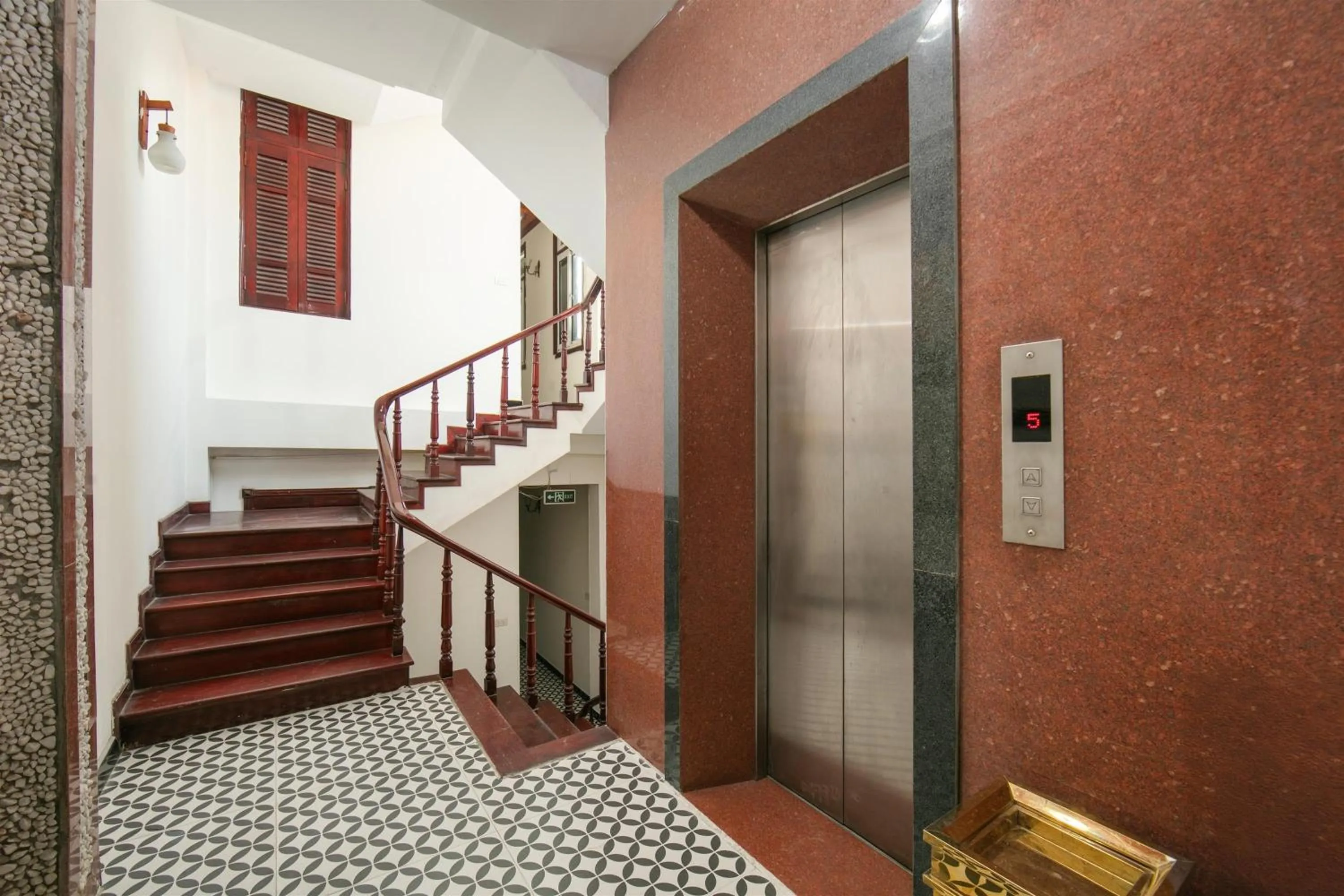 elevator in Old Quarter Charm Hotel
