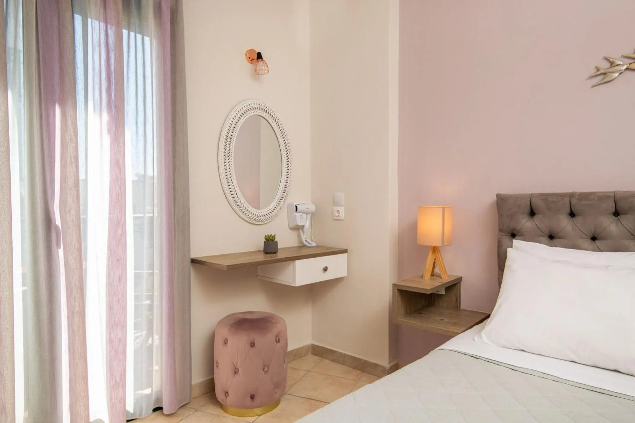 Bed in Koukos Loft Apartments