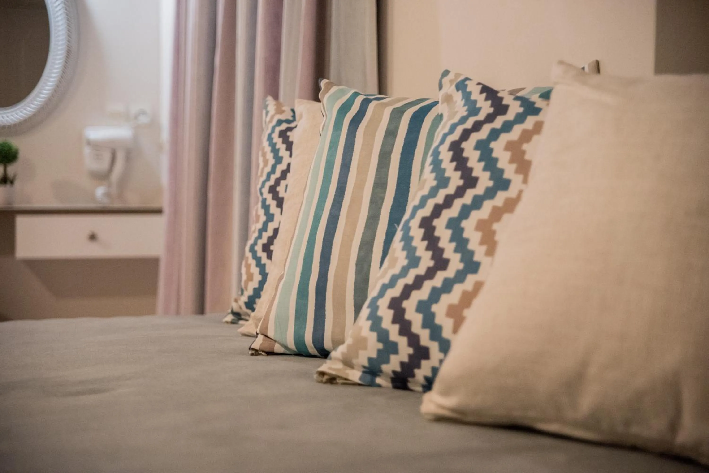 Decorative detail, Bed in Koukos Loft Apartments