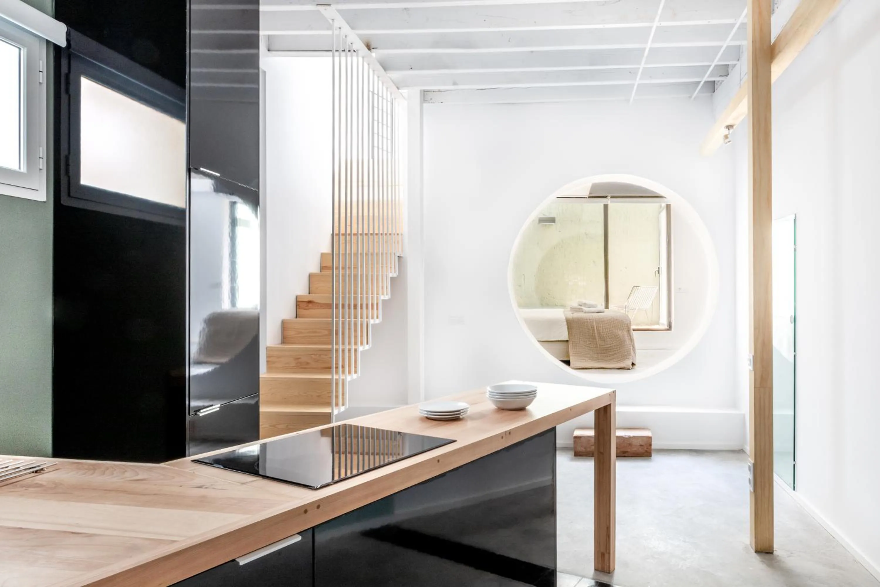 Kitchen or kitchenette in Slow Suites Maestranza