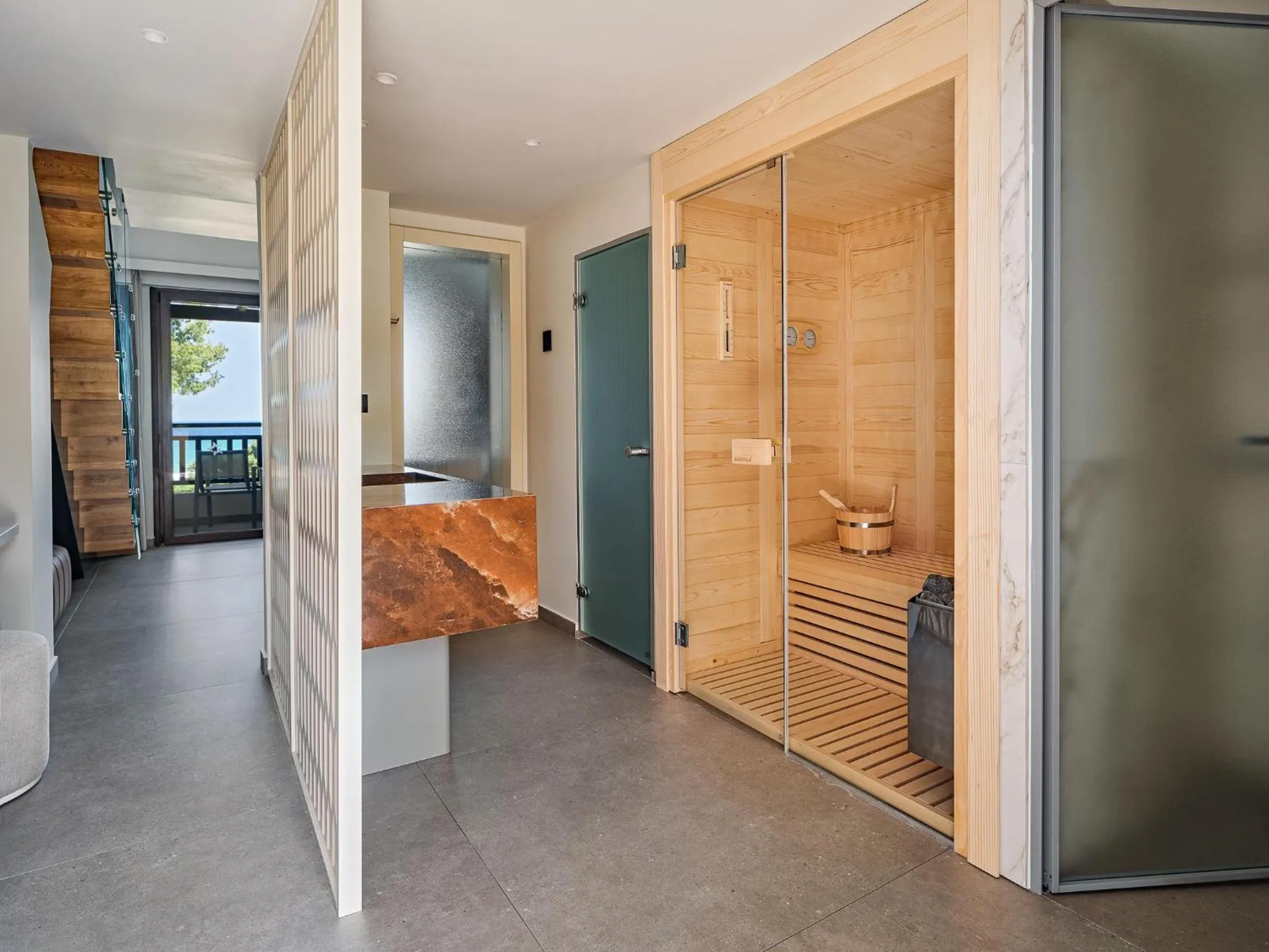 Bathroom in Aegean Melathron Thalasso Spa Hotel