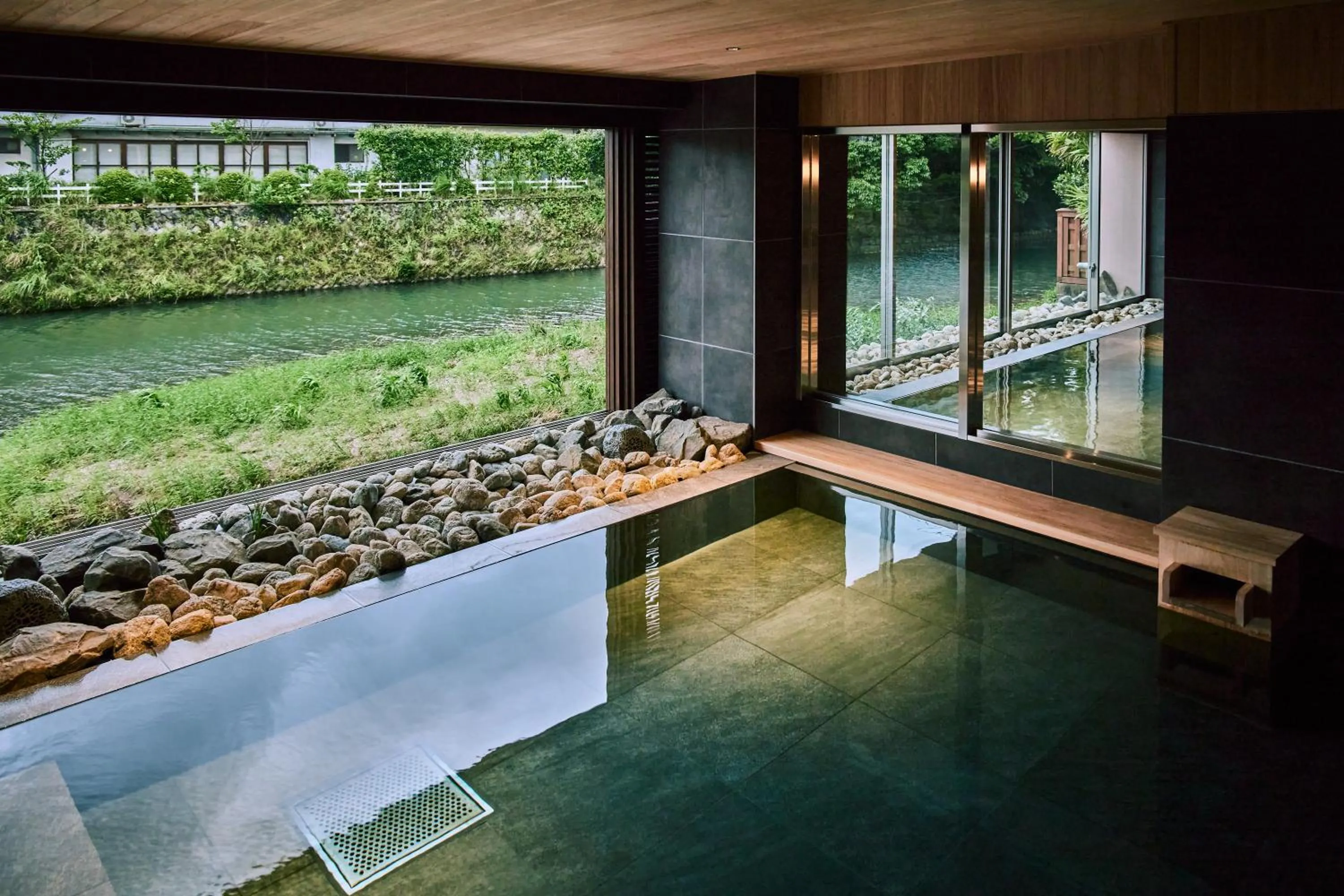 Hot Spring Bath in Ryokan Oomuraya