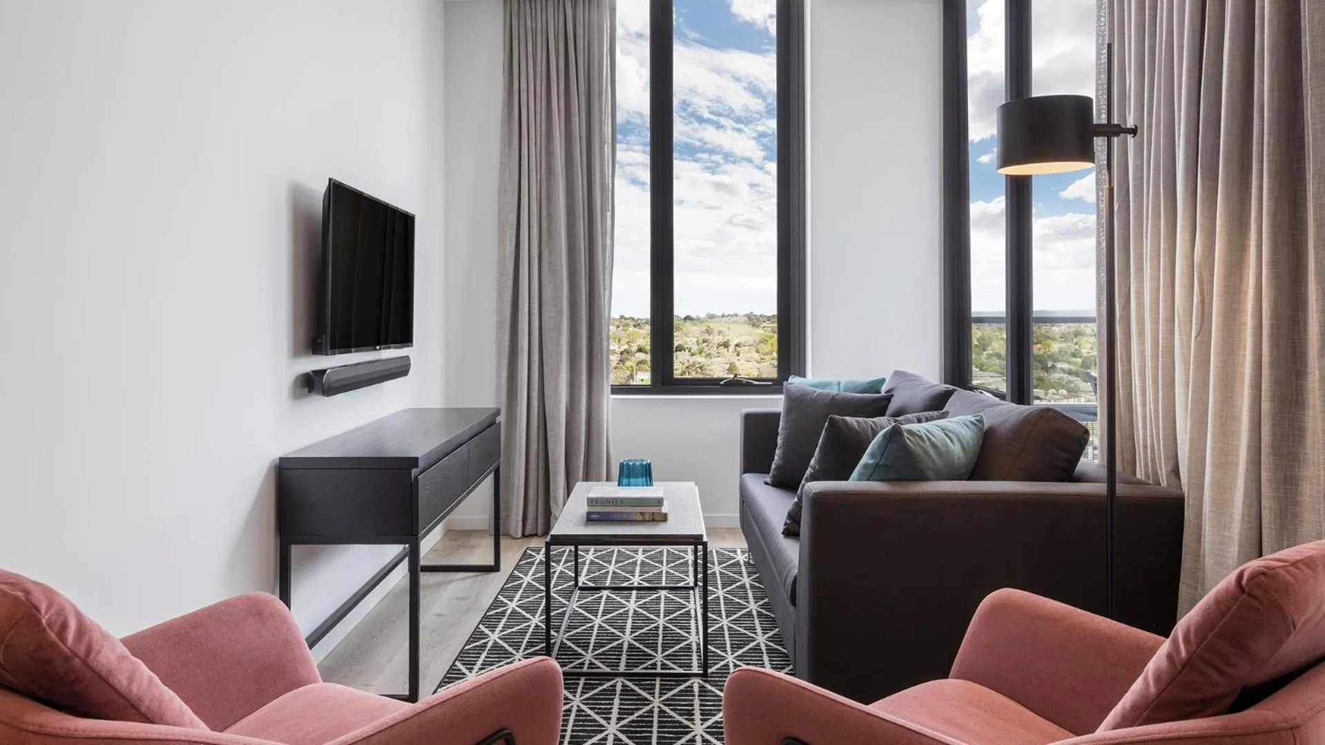 Living room in Avani Melbourne Box Hill Residences
