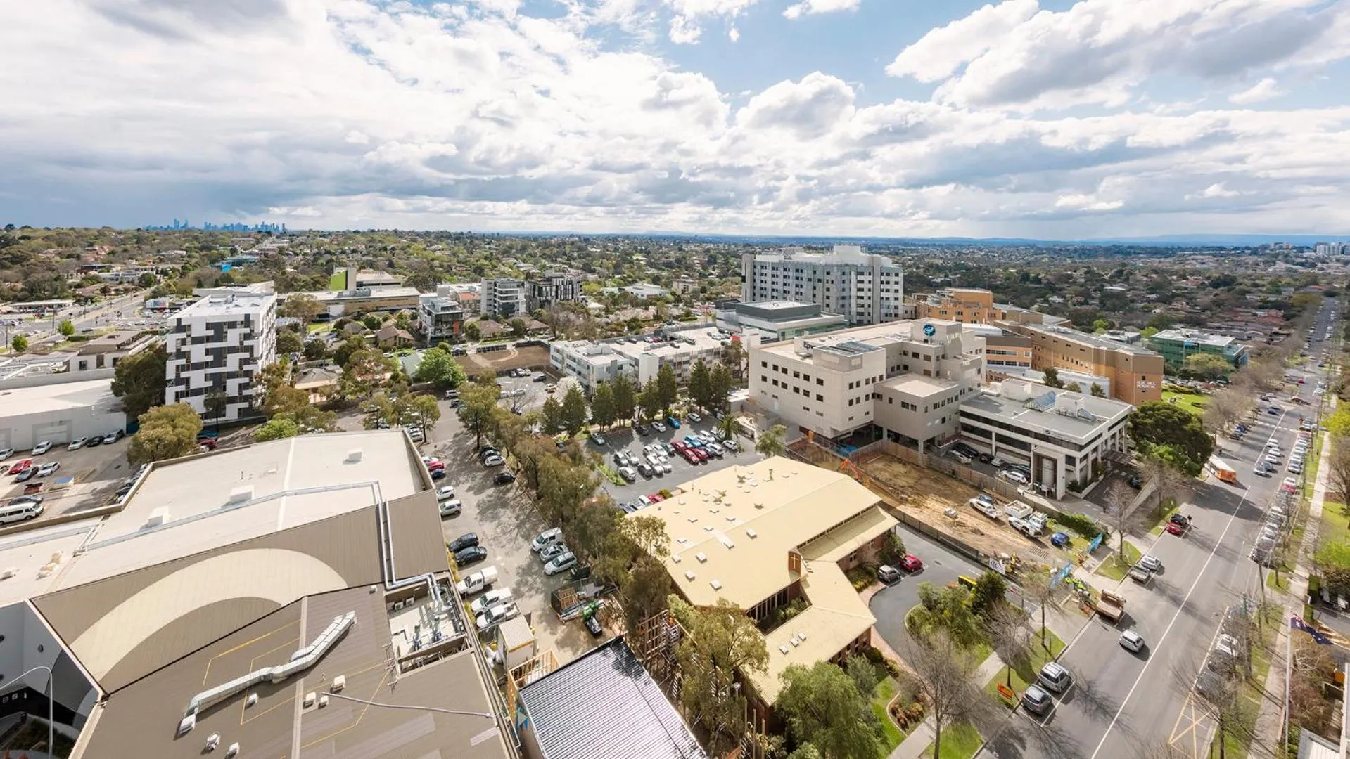 City view in Avani Melbourne Box Hill Residences