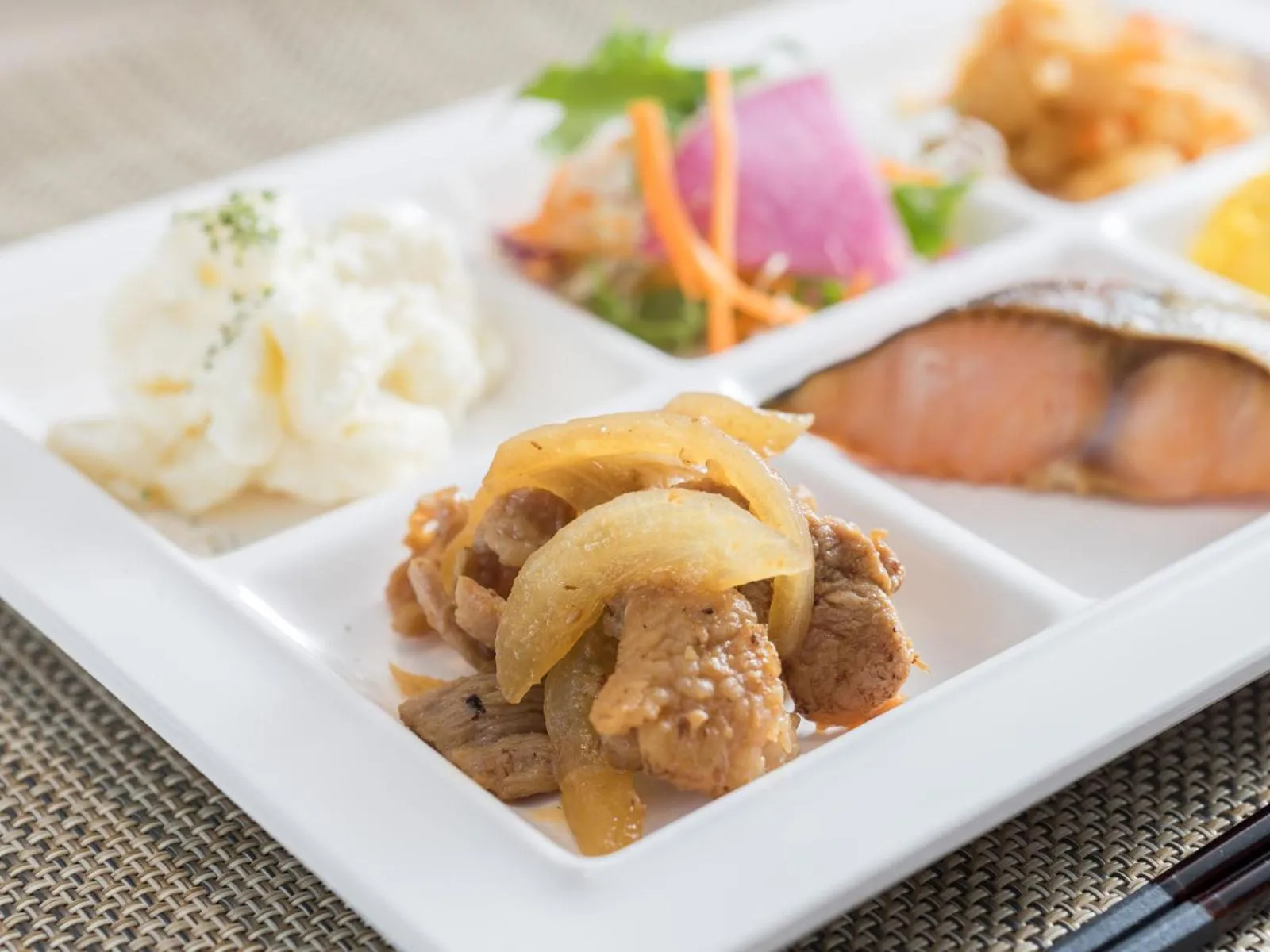 Buffet breakfast in Super Hotel Anan Tomioka