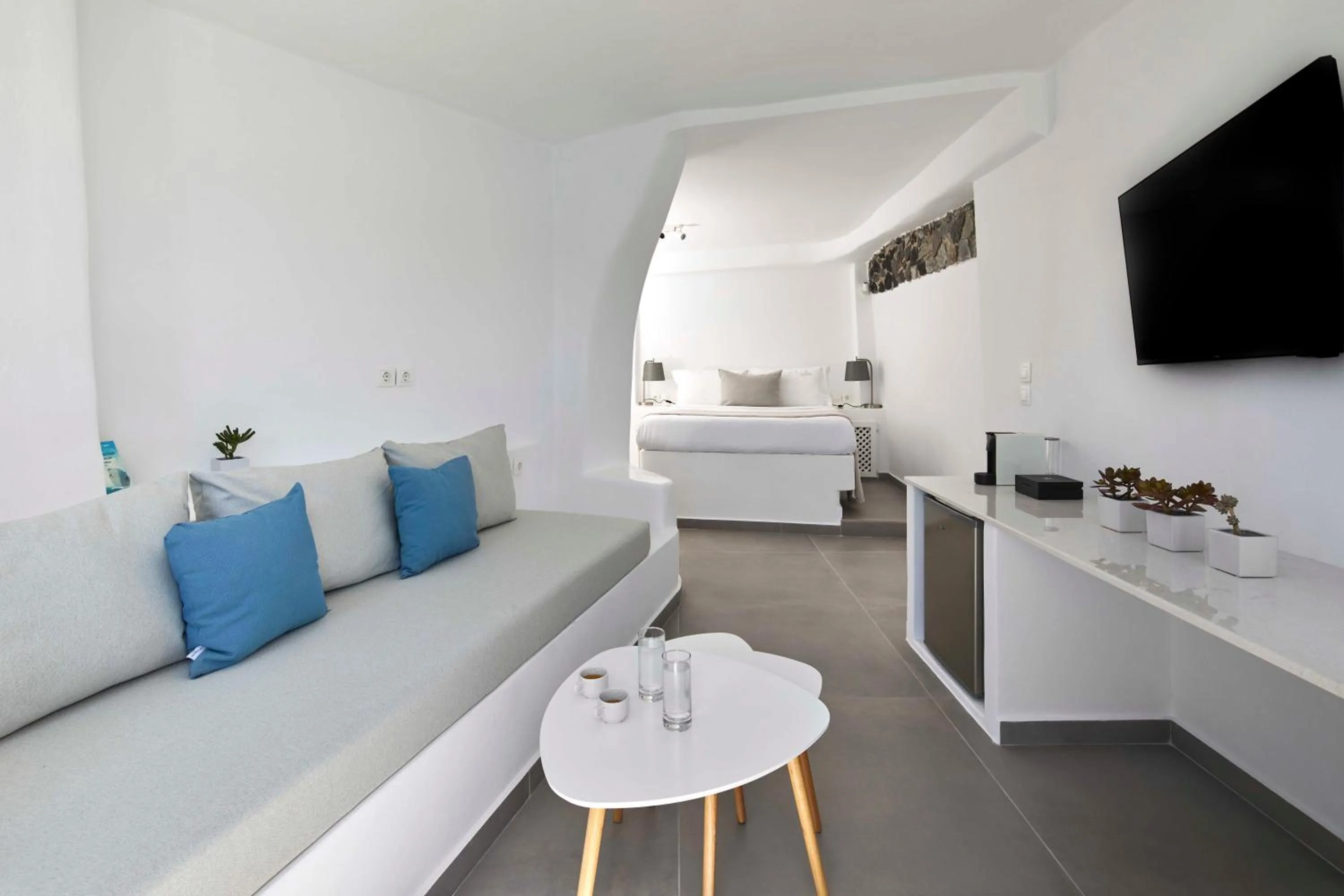 Bed in Marizan Caves & Villas