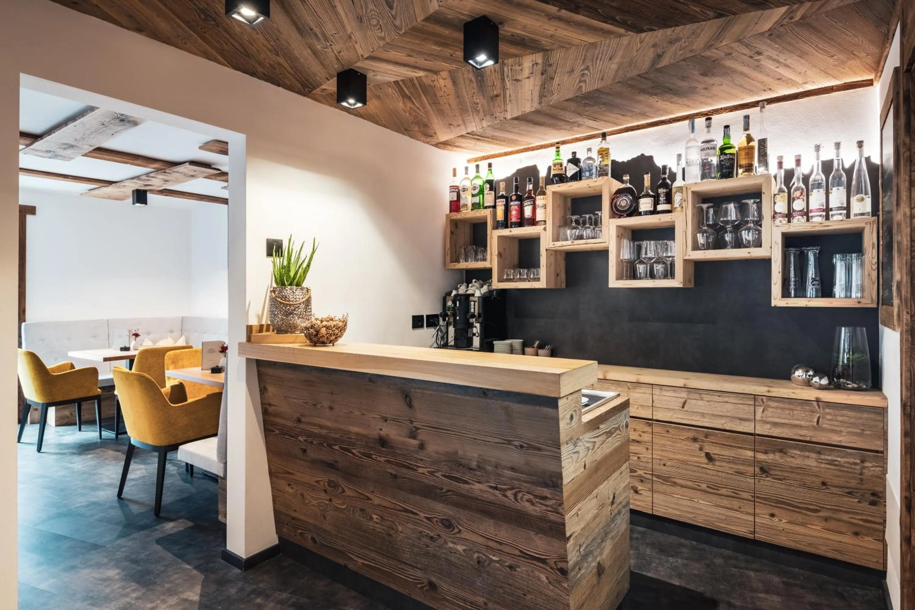 Lounge or bar in Les Dolomites Mountain Lodges