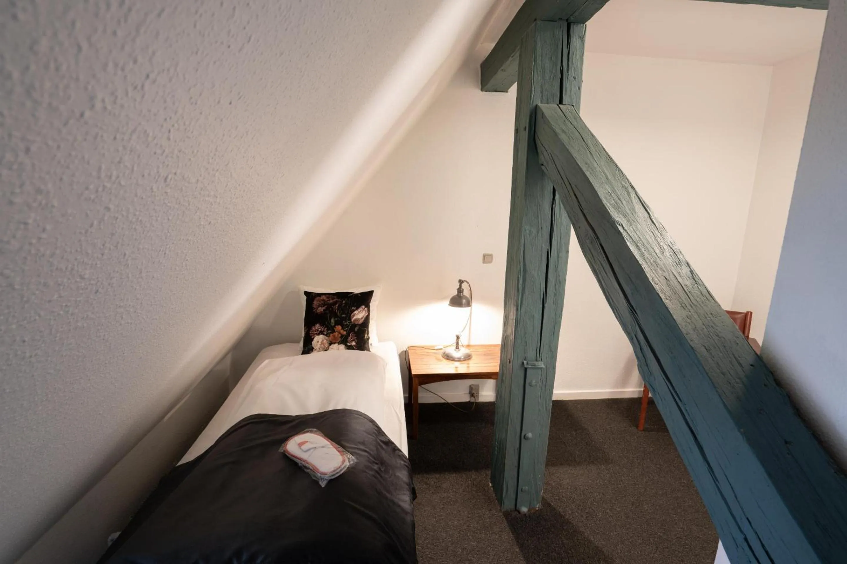 Bed in Hotel Vinhuset