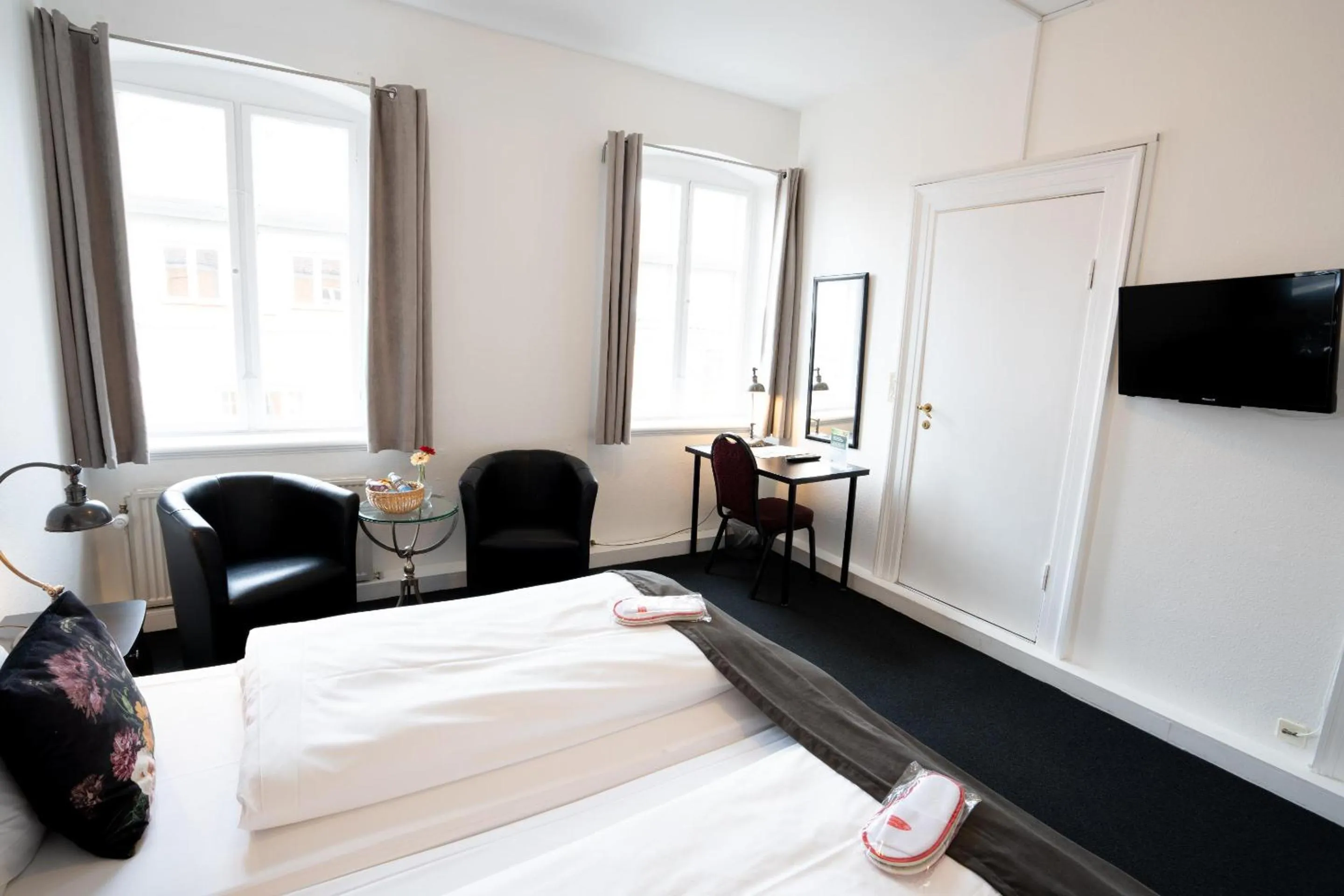 Bed in Hotel Vinhuset