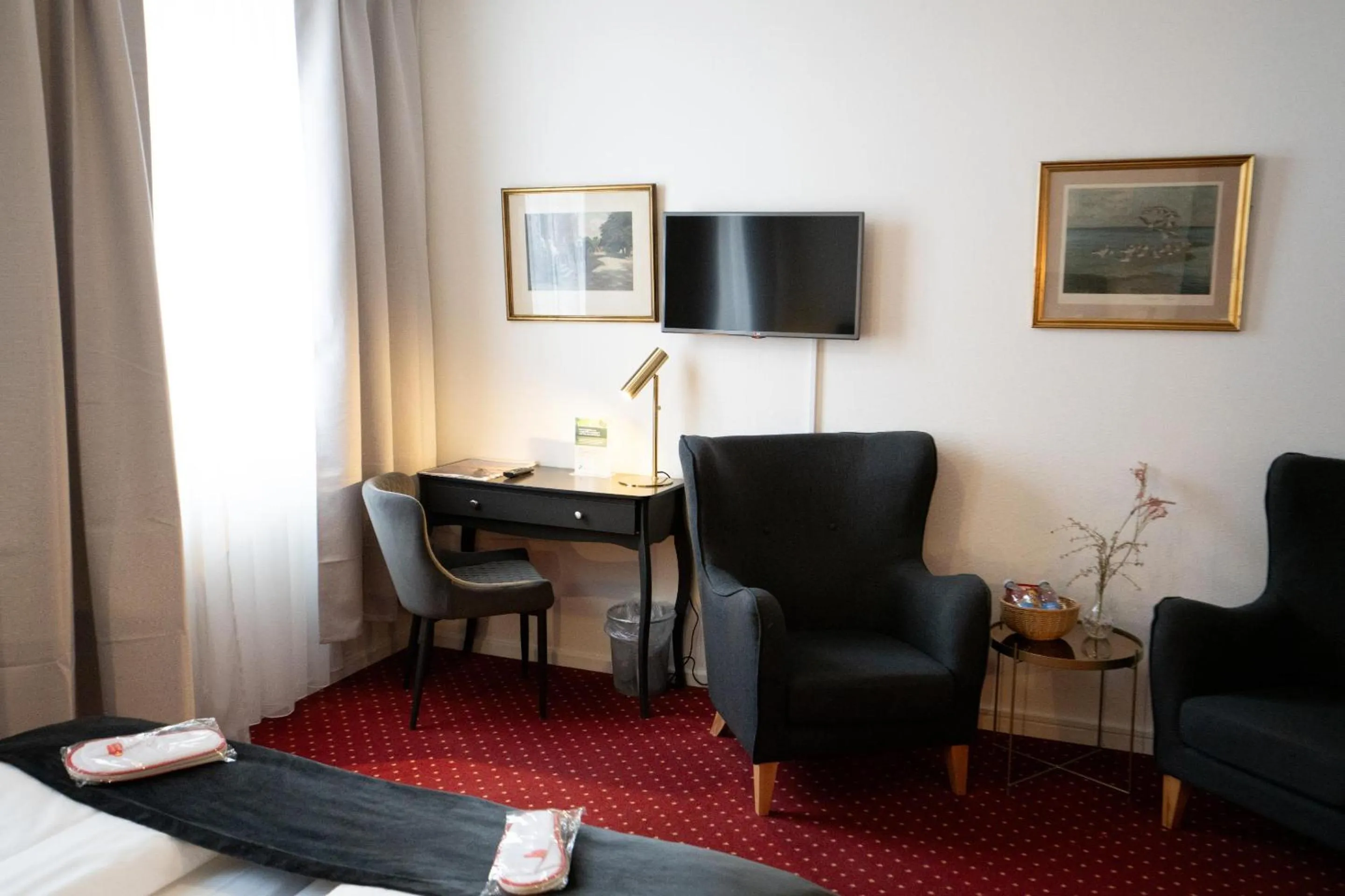 Bed in Hotel Vinhuset