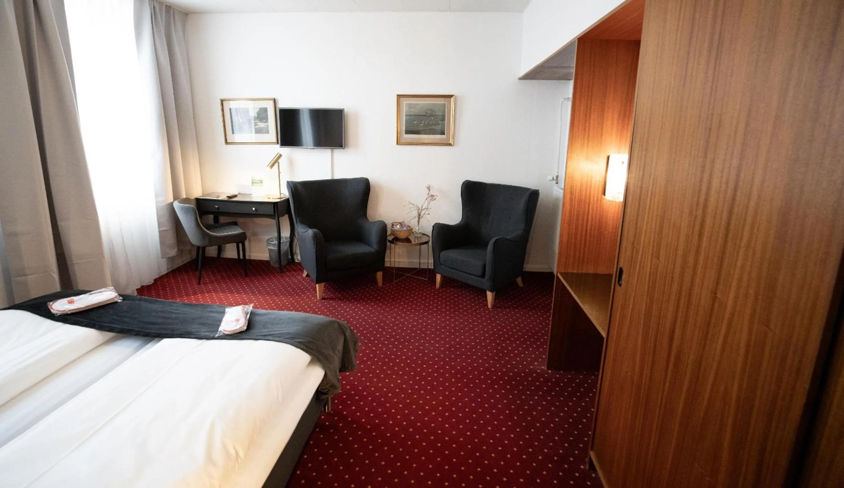 TV and multimedia, Bed in Hotel Vinhuset