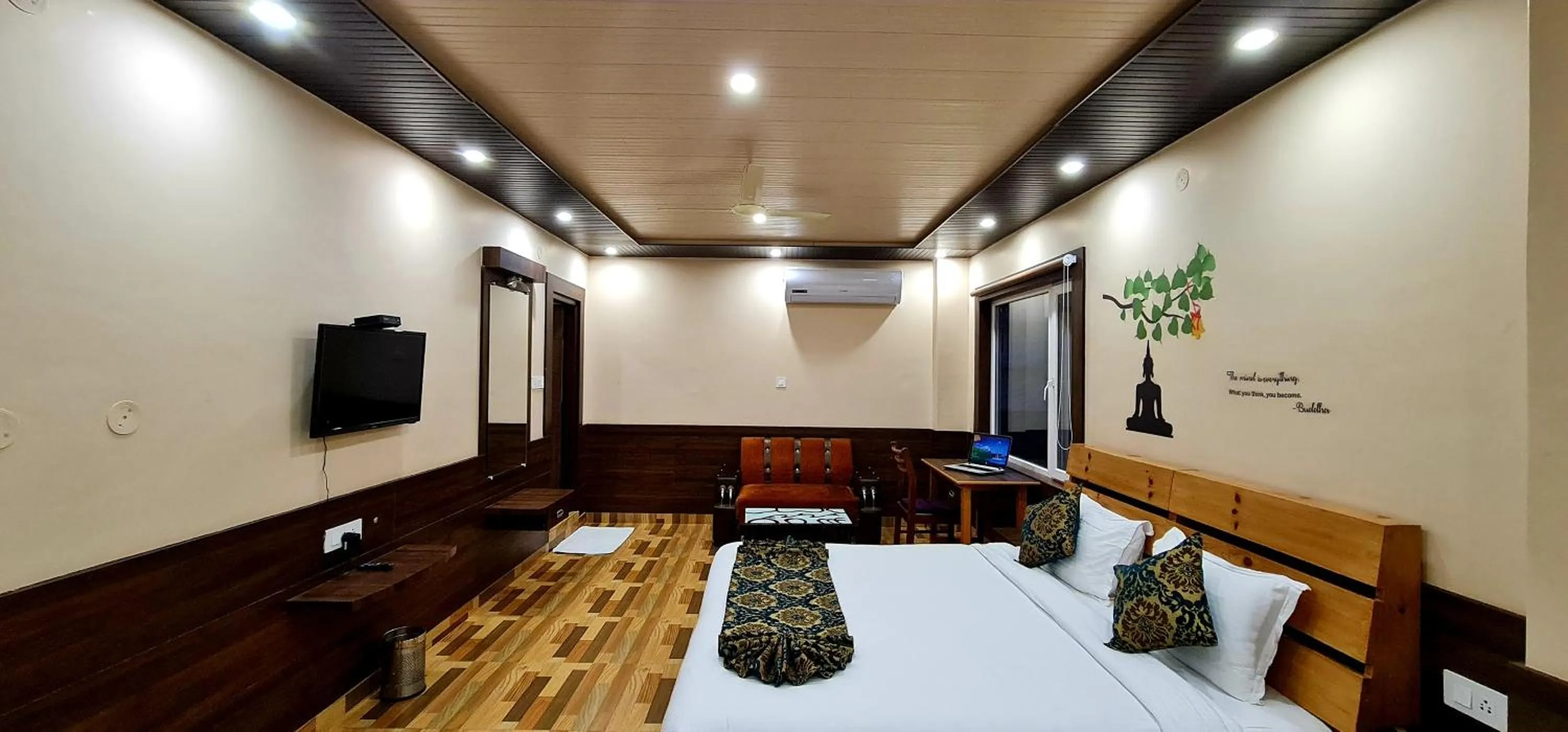 Bedroom, Bed in Hotel Buddha House Himalayan Brothers