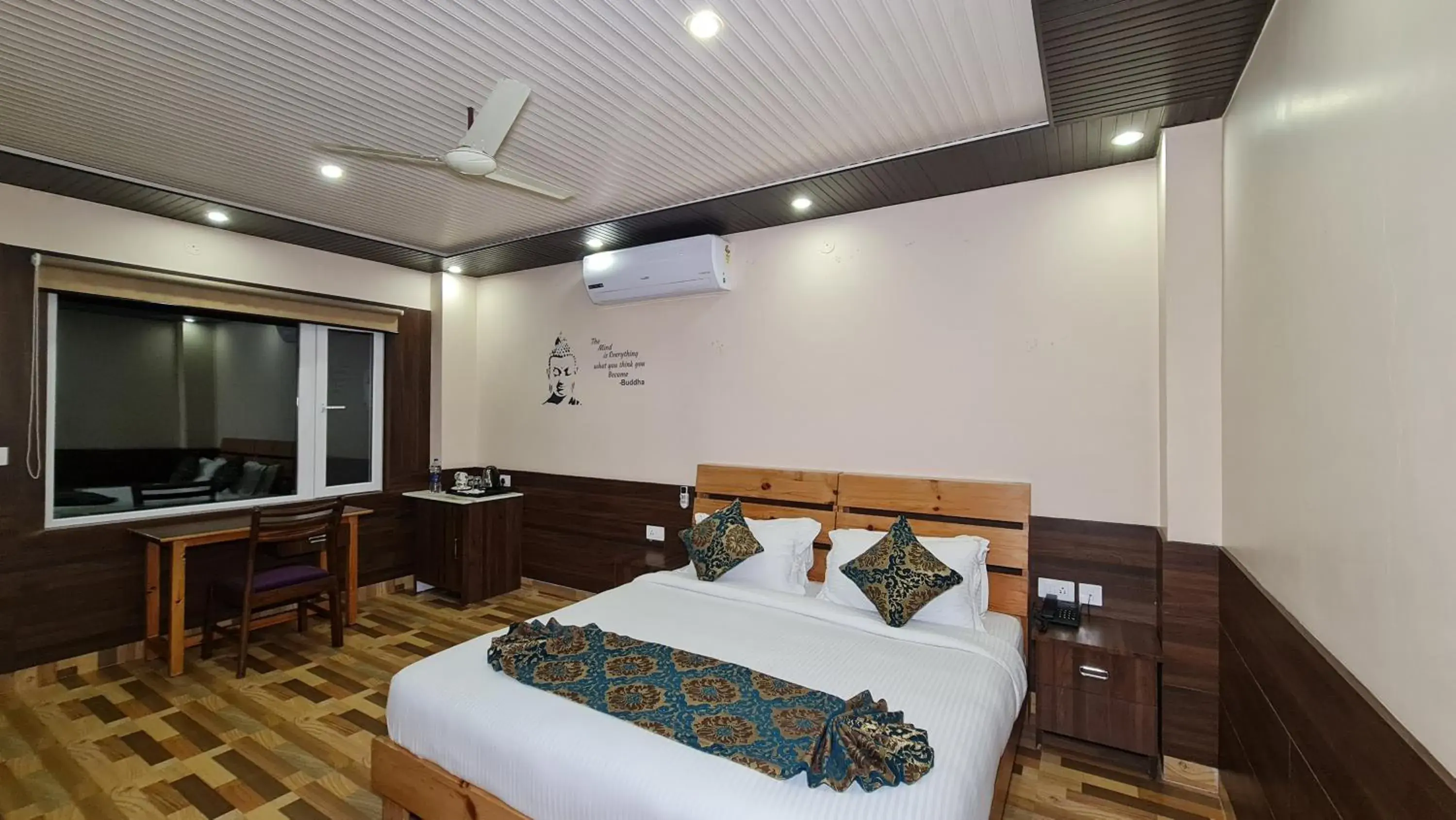 King Room with Mountain View in Hotel Buddha House Himalayan Brothers King Room with Mountain View in Hotel Buddha House Himalayan Brothers