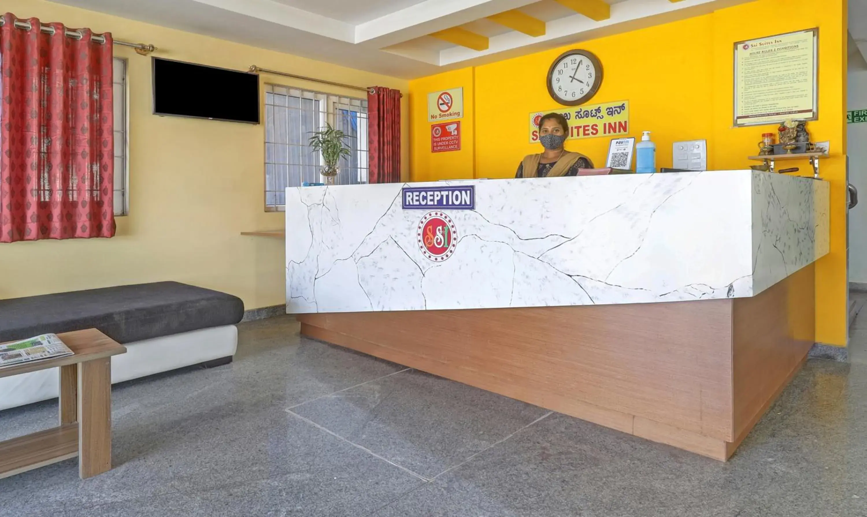 Lobby or reception in Treebo Sai Suites Inn Nagavara Lobby or reception in Treebo Sai Suites Inn Nagavara