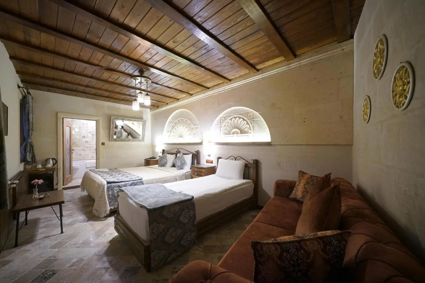 Bed in Arte Cave Hotel