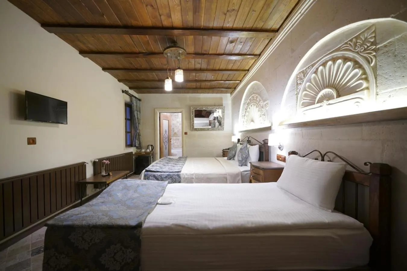 Bed in Arte Cave Hotel