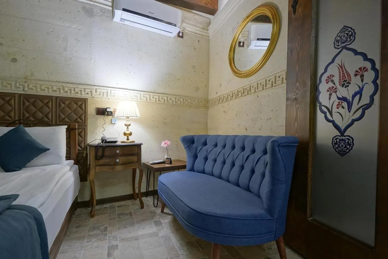 Bed in Arte Cave Hotel