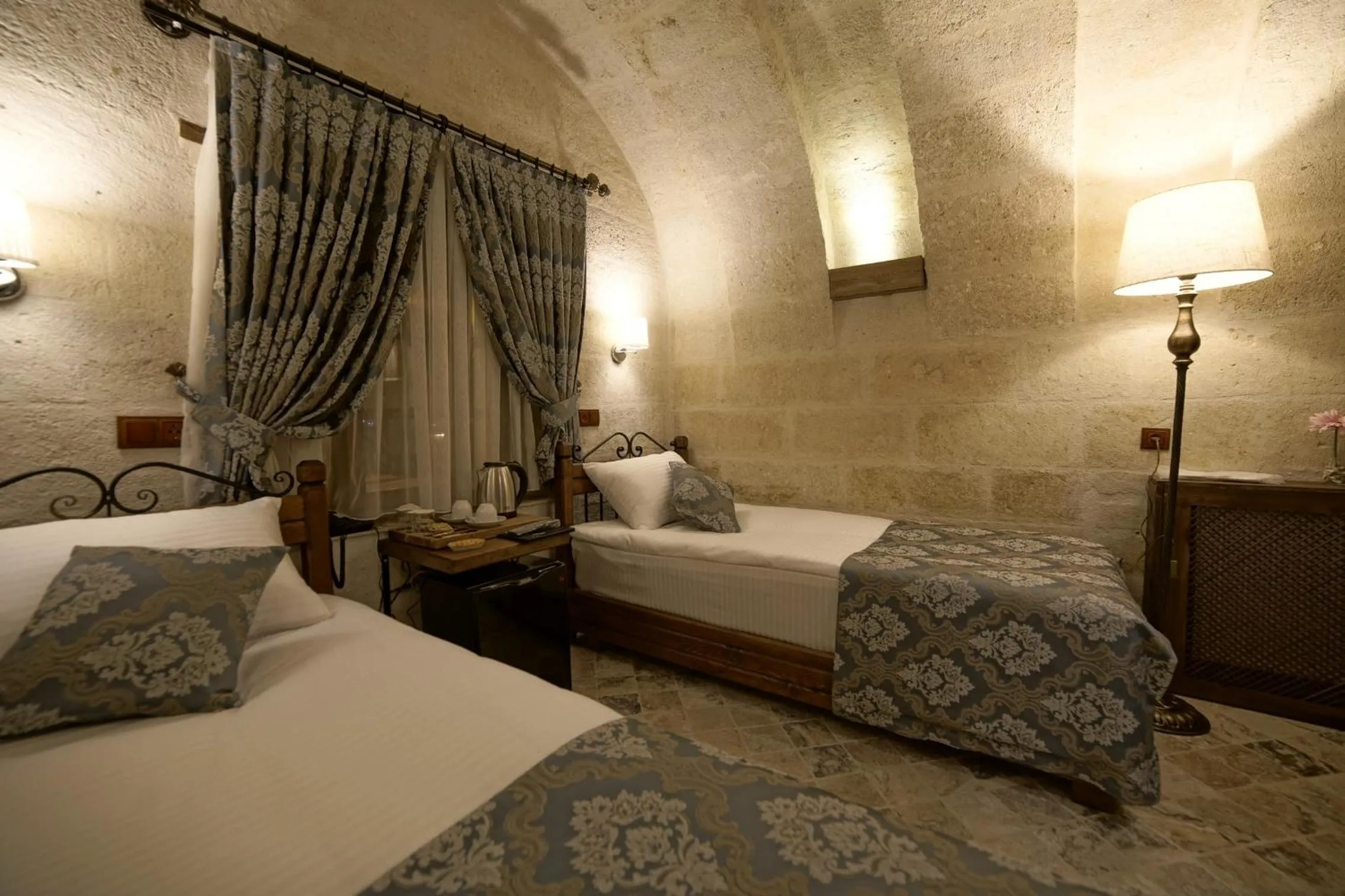Bed in Arte Cave Hotel