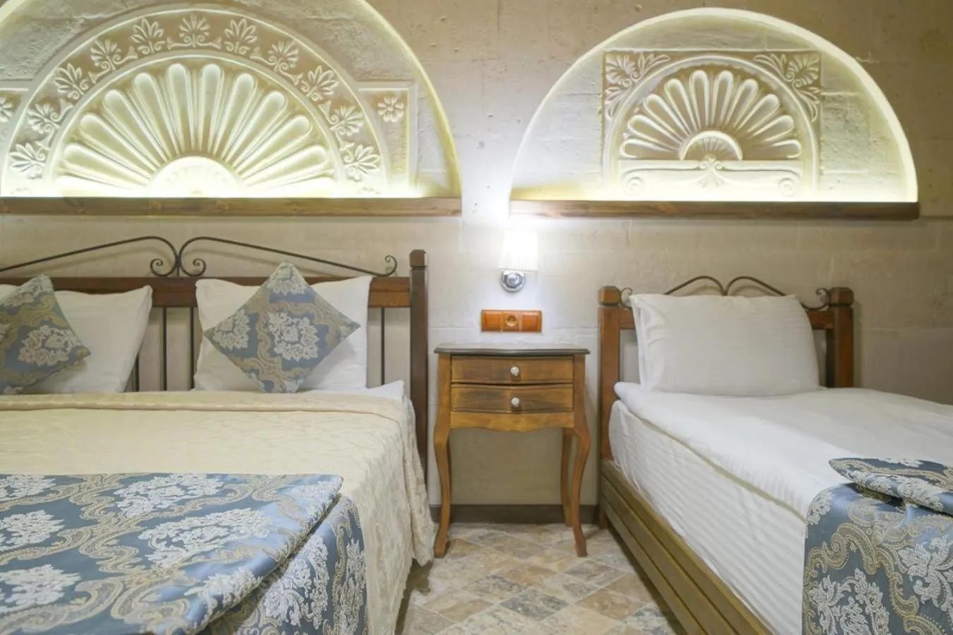 Bed in Arte Cave Hotel