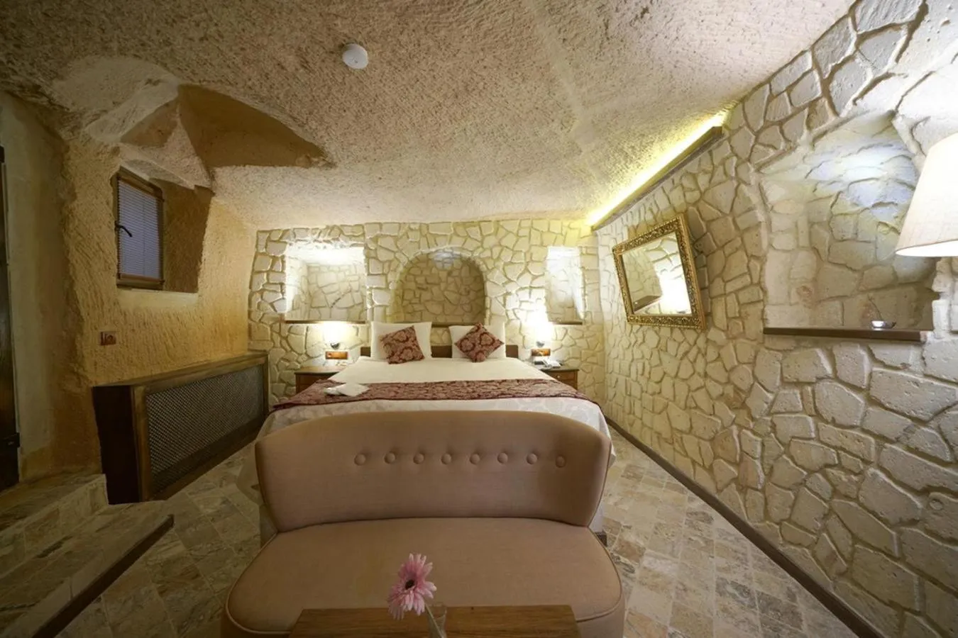 Bed in Arte Cave Hotel