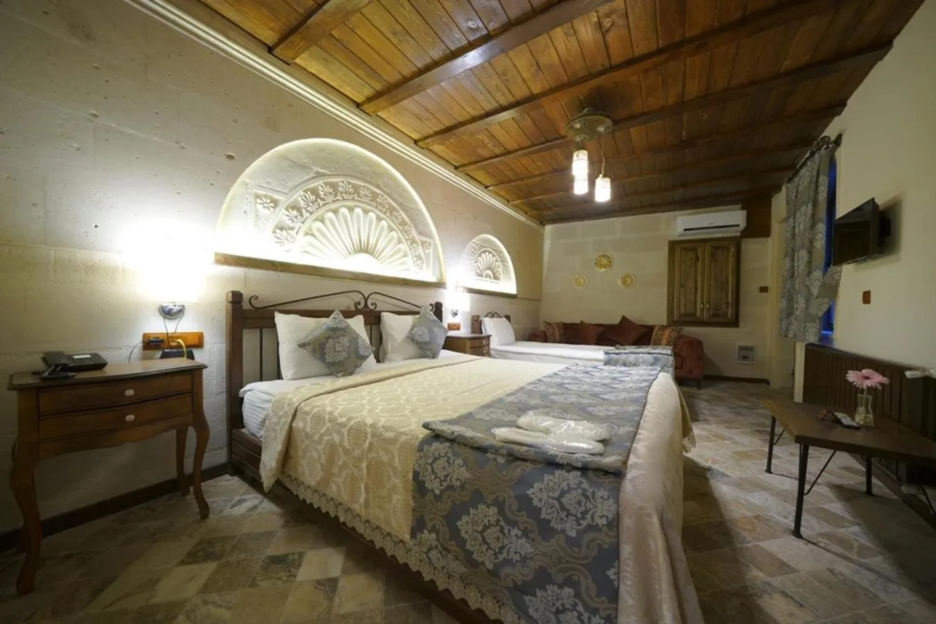 Bed in Arte Cave Hotel