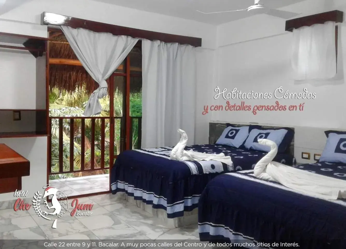 Double Room with Two Double Beds in Casa CheJum Bacalar Double Room with Two Double Beds in Casa CheJum Bacalar