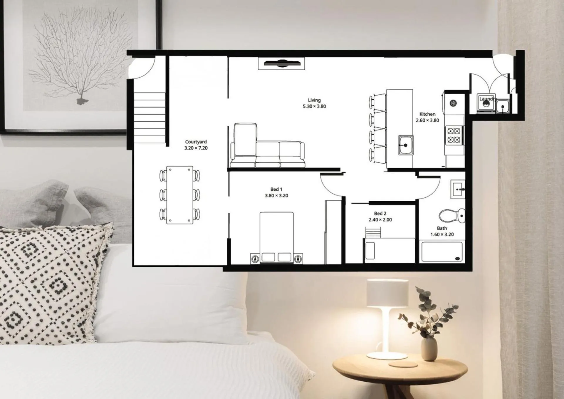 Floor plan, Bed in The Muse