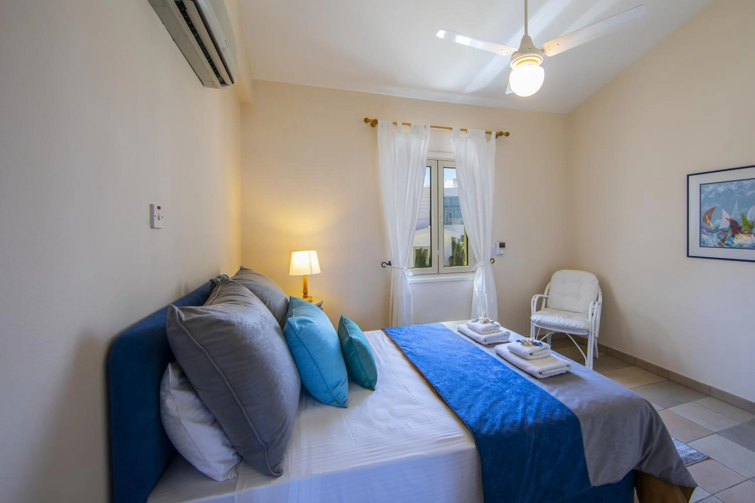 Bedroom, Bed in Protaras Sirina Waterfront Villa