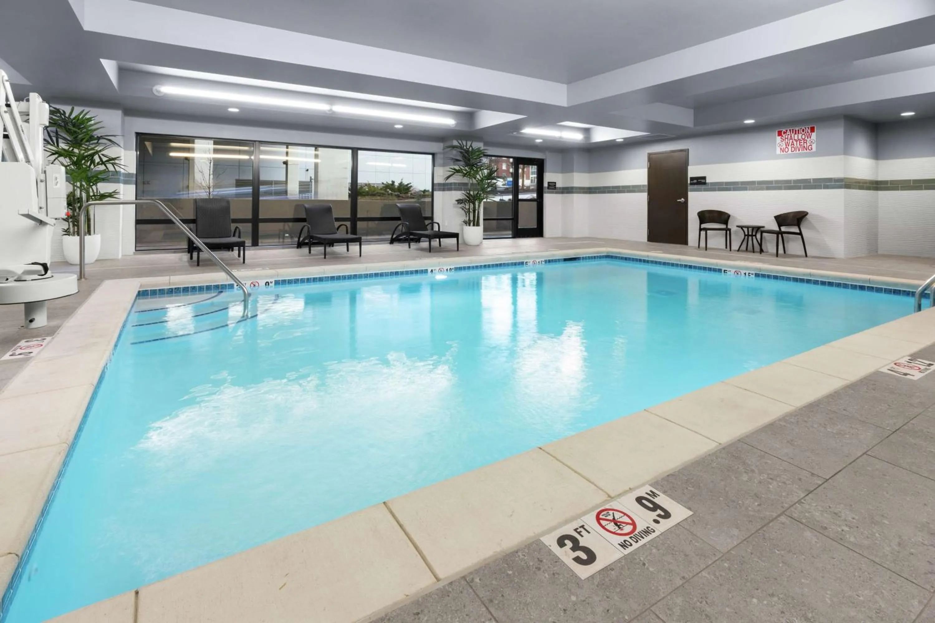 Pool view in Hampton Inn & Suites Spokane Downtown-South