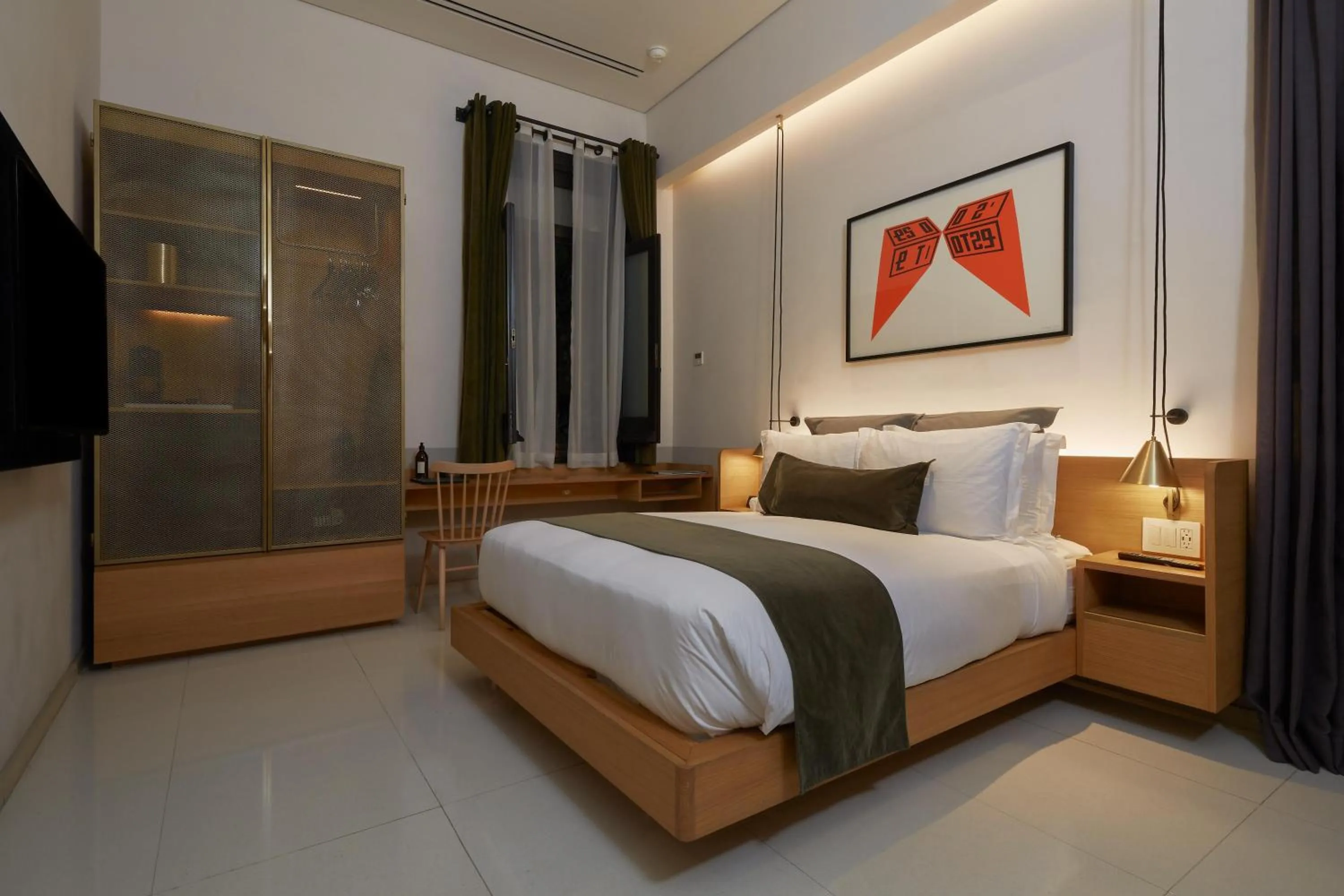 Photo of the whole room, Bed in Umbral, Curio Collection By Hilton