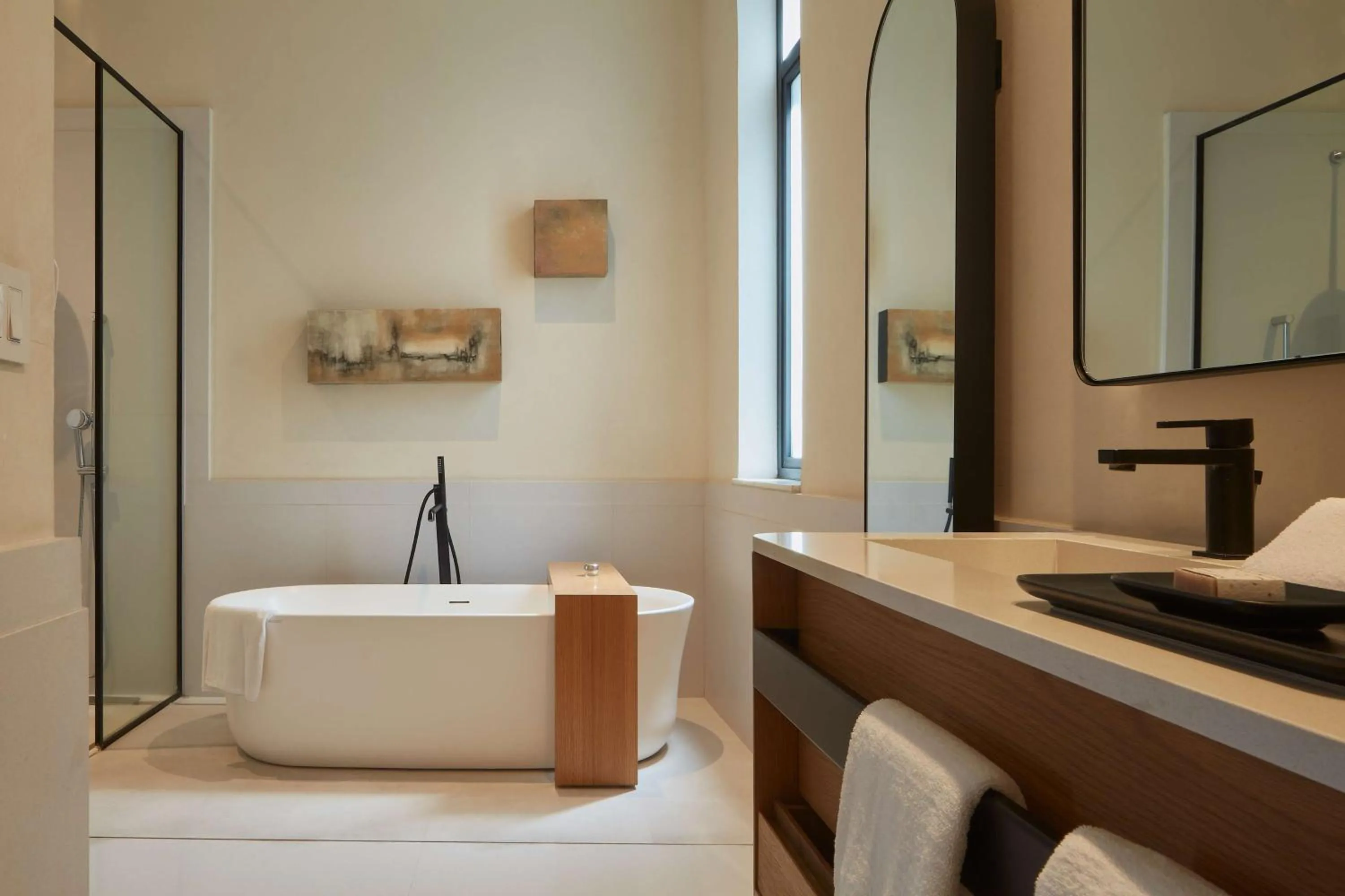 Bathroom, Bed in Umbral, Curio Collection By Hilton