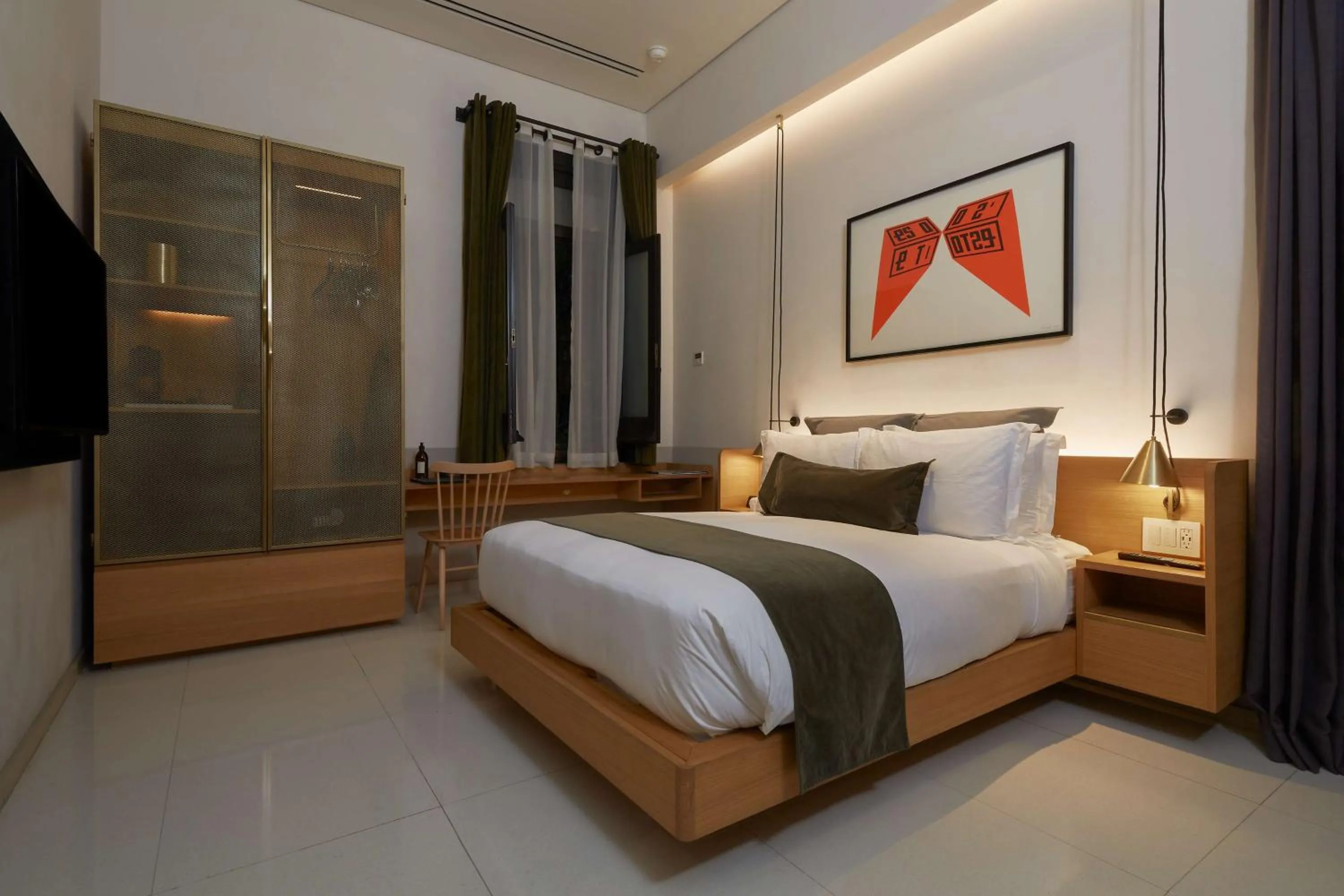 Photo of the whole room, Bed in Umbral, Curio Collection By Hilton