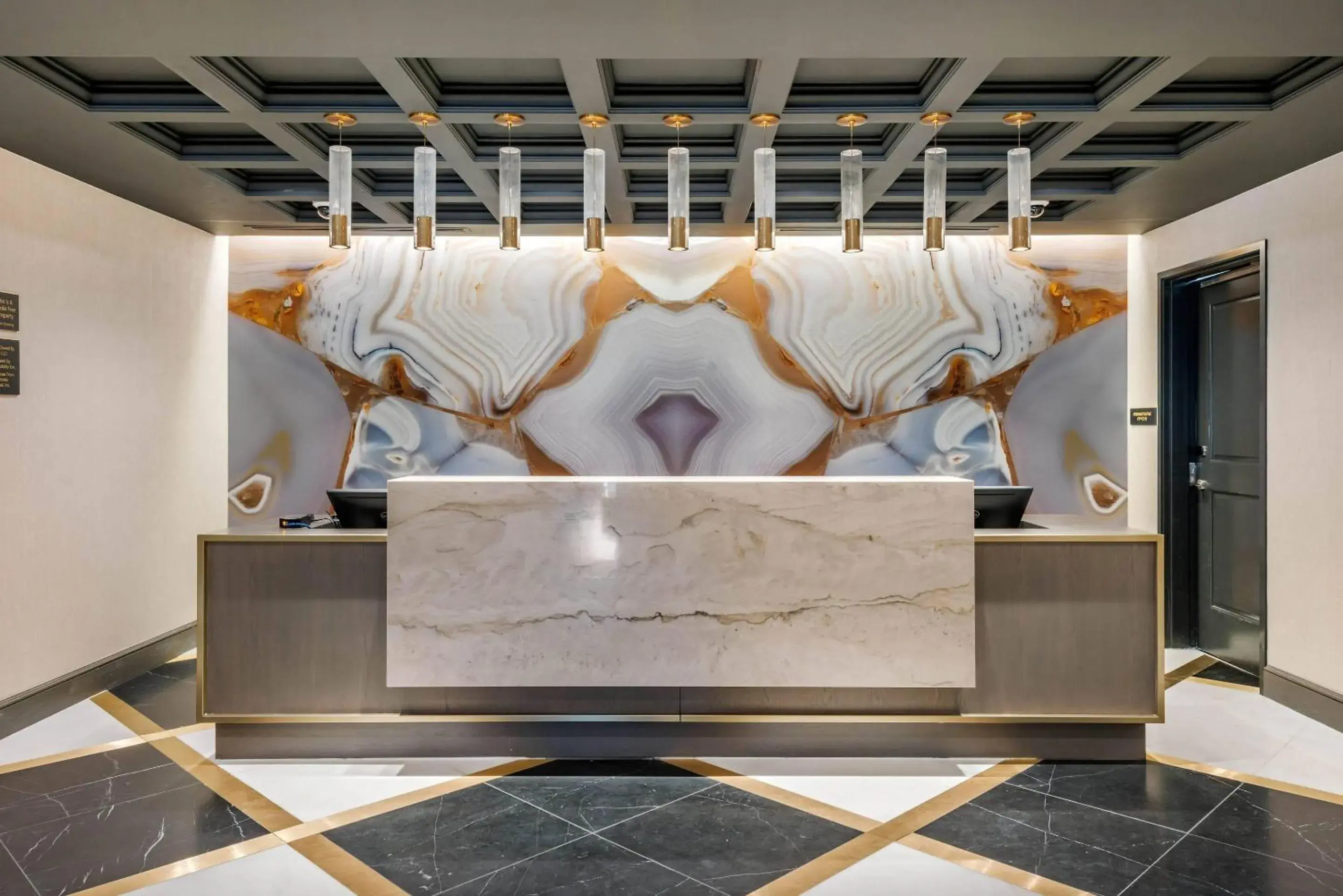 Lobby or reception in Cambria Hotel Houston Downtown Convention Center Lobby or reception in Cambria Hotel Houston Downtown Convention Center