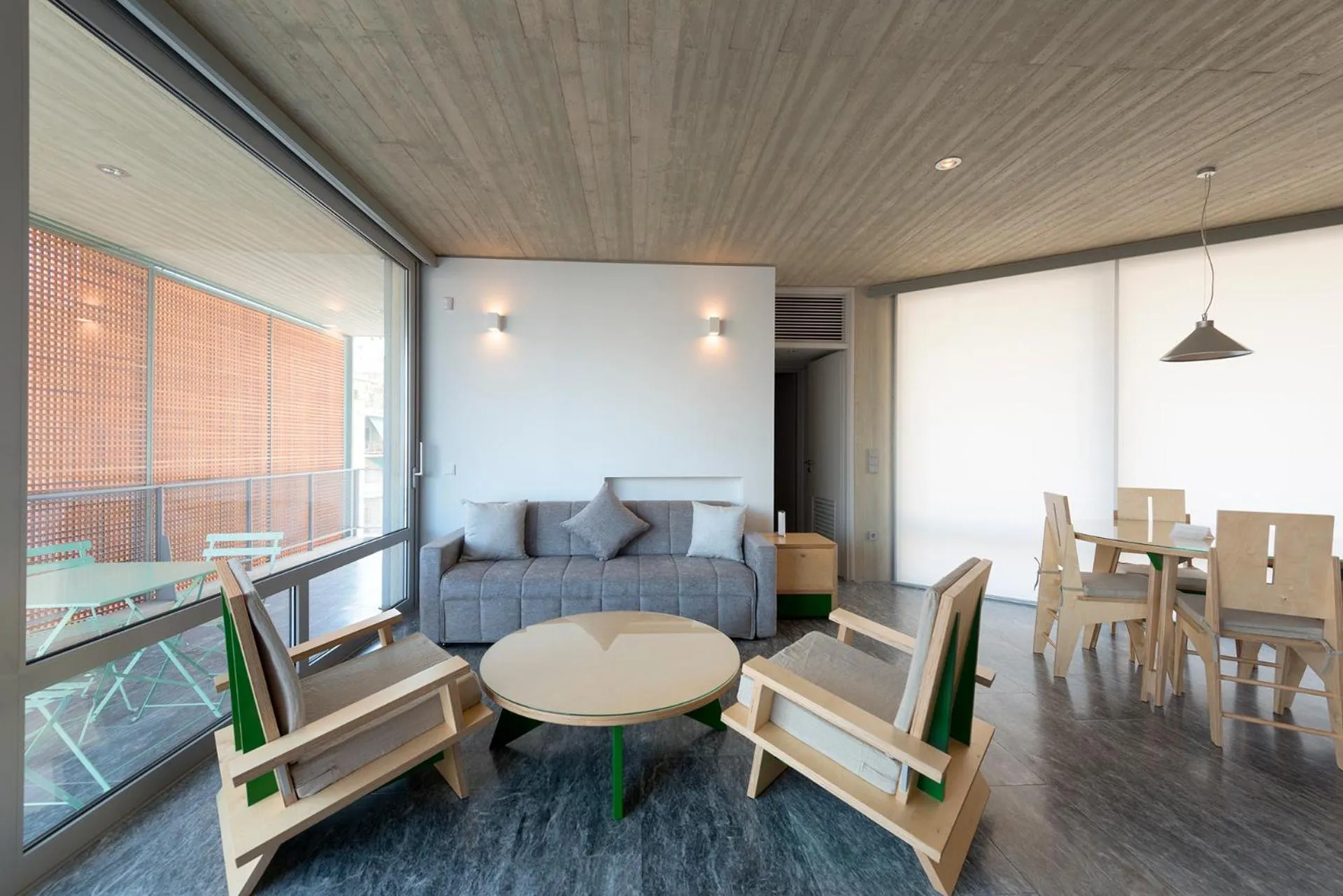 Living room in Athens BlueBuilding